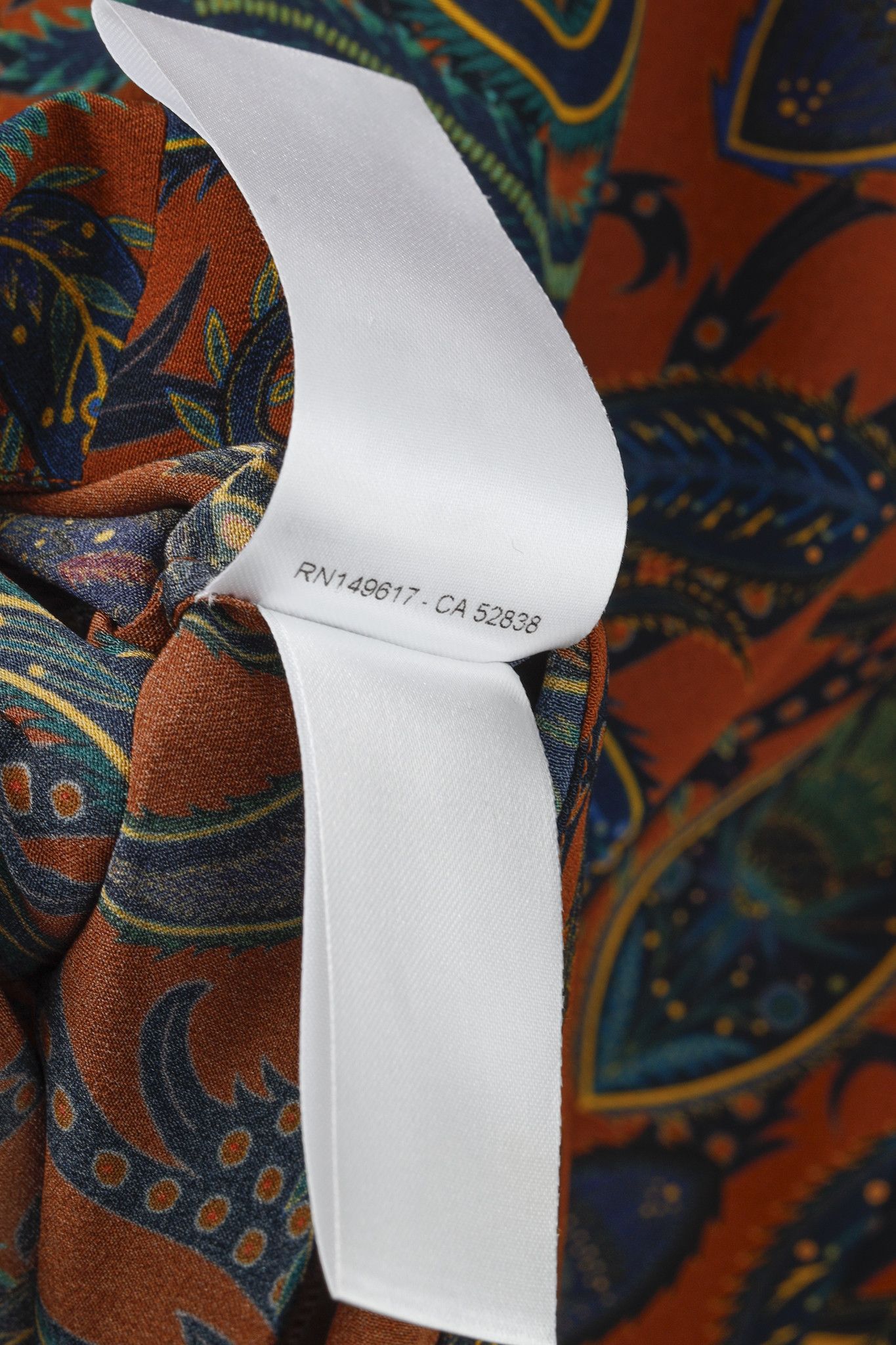Chloe Chloe Brown & Blue Paisley Silk De Chine Midi Dress Size M / US 6-8 / IT 42-44 - 10 Thumbnail