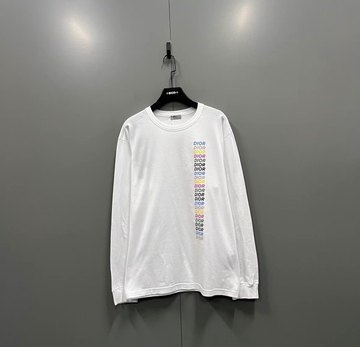 Dior Dior White Logo Print Long Sleeve Top J41 Size US XL / EU 56 / 4 - 1 Thumbnail