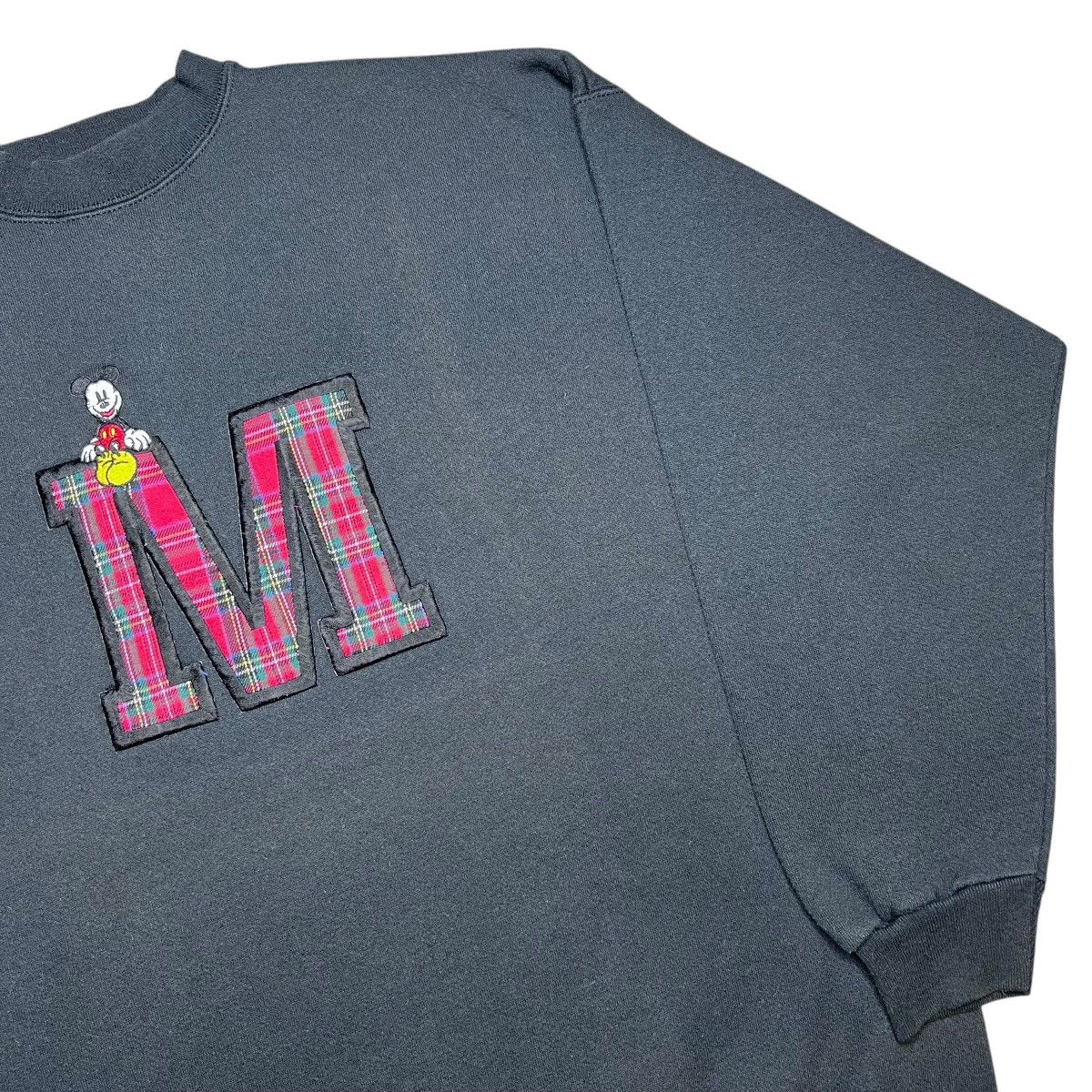Disney × Vintage Vtg 90s Disney Mickey Mouse Embroidered Letter Sweatshirt Size US XL / EU 56 / 4 - 15 Thumbnail