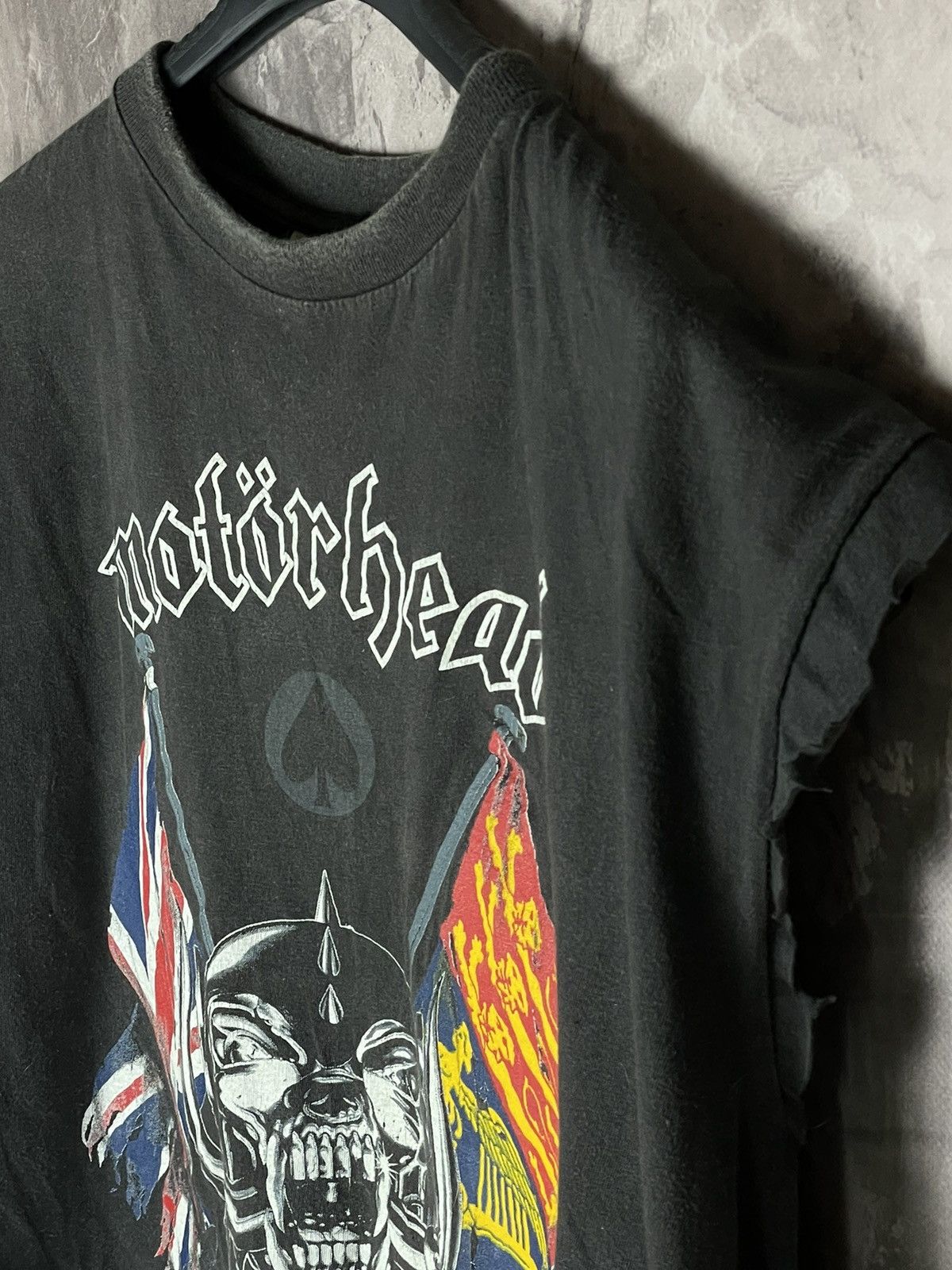 Band Tees × Vintage Motorhead Crazy 1991 Cutoff Lemmy Tour Single stich Tee Size US M / EU 48-50 / 2 - 10 Thumbnail
