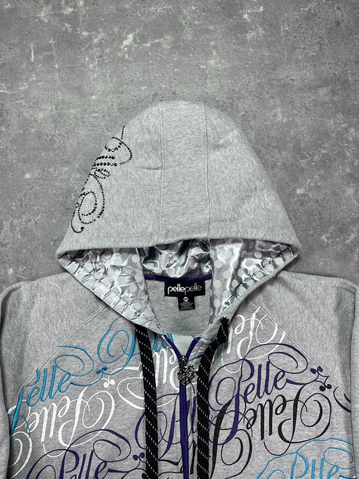 Pelle Pelle Pelle Pelle Multilogo Printed Embroidered Baggy Zip Hoodie Size US XXL / EU 58 / 5 - 9 Thumbnail