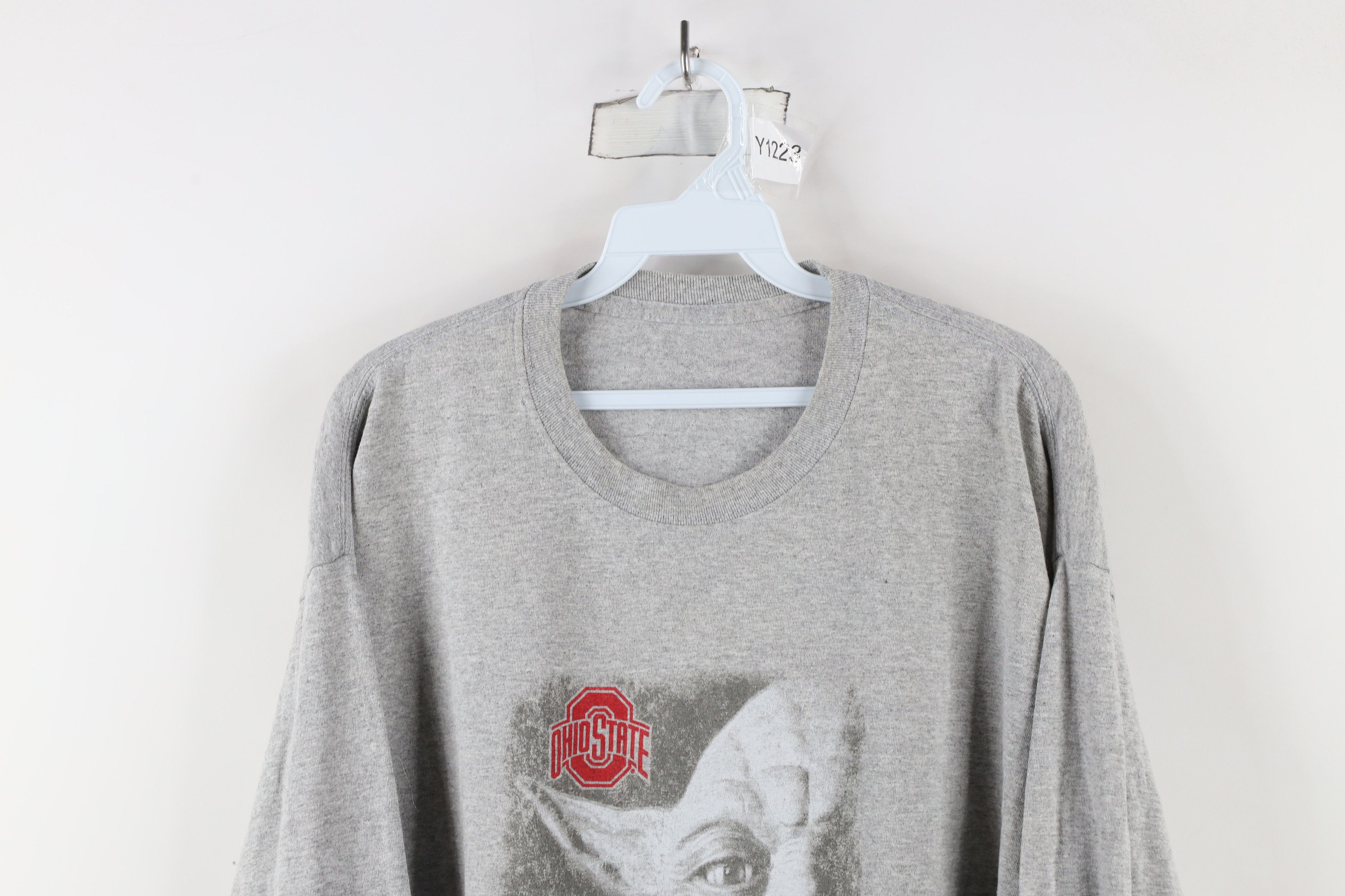 Vintage Vintage Star Wars Yoda University Long Sleeve T-Shirt Gray Size US XL / EU 56 / 4 - 2 Thumbnail