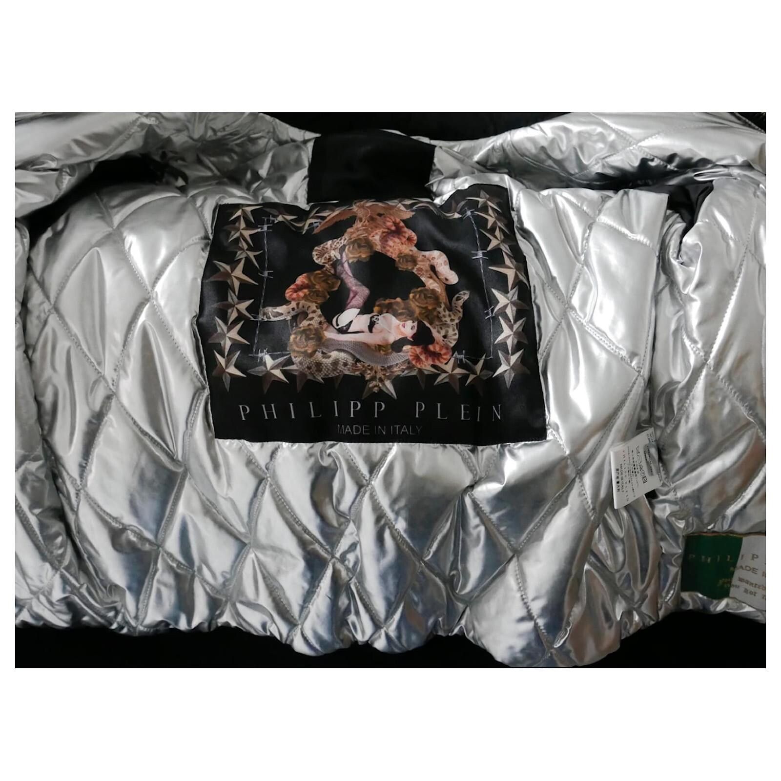 Philipp Plein Philipp Plein Nylon & Leather Biker Puffer Jacket Size US M / EU 48-50 / 2 - 6 Thumbnail