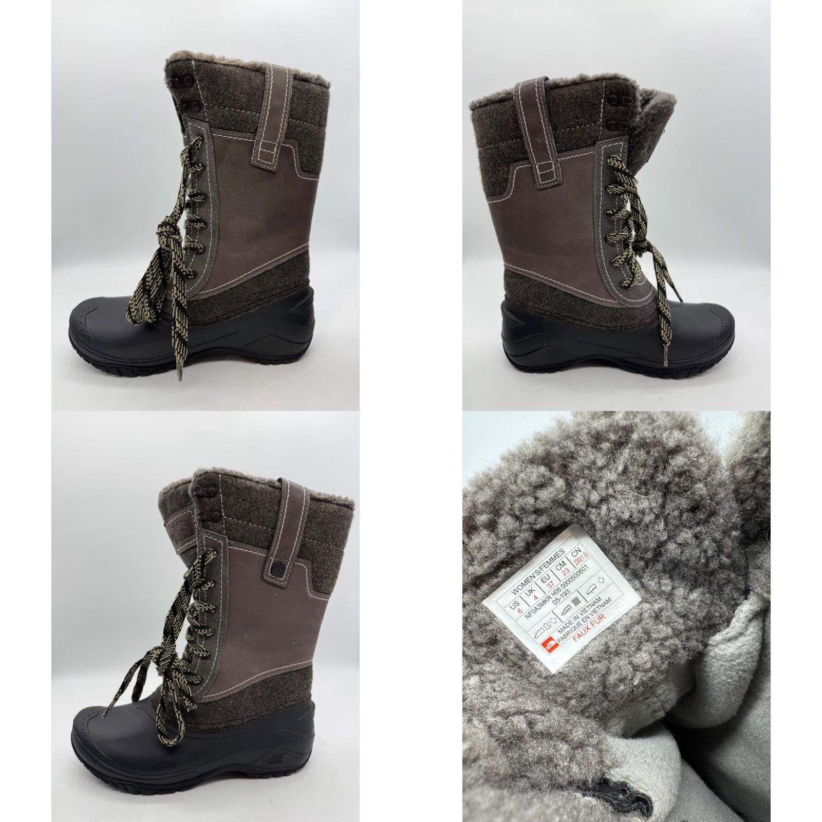 The North Face The North Face Womens Shellista III Mid Boots 6 Brown Waterproof Lace Up Snow Boot Size US 6 / IT 36 - 8 Thumbnail