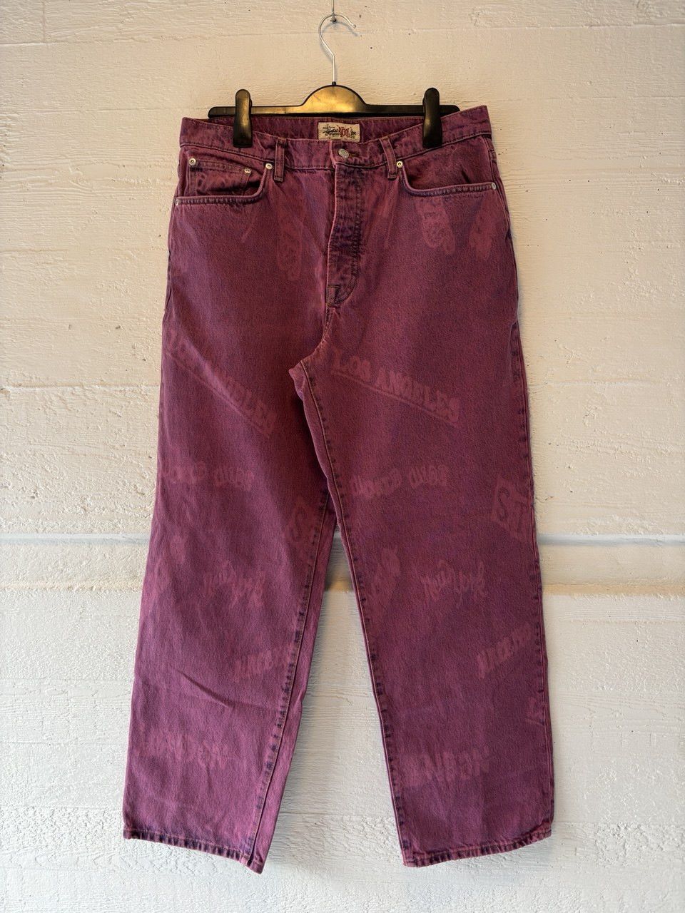 Stussy Stussy Worldwide Big Ol Jeans Magenta Purple sz 32 Size US 32 / EU 48 - 3 Thumbnail