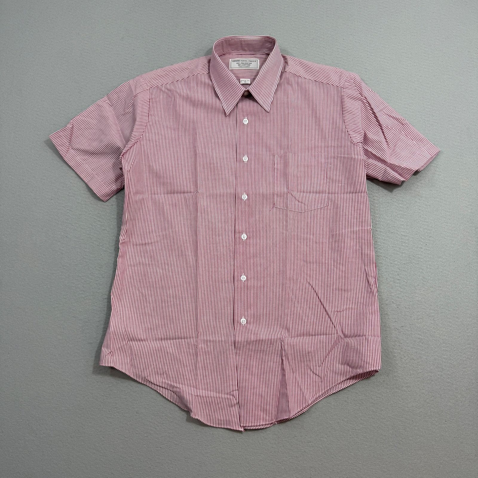 Vintage Vintage Sears Perma-Prest Shirt 16 Large Red 70s 80s NWOT Size US L / EU 52-54 / 3 - 2 Thumbnail