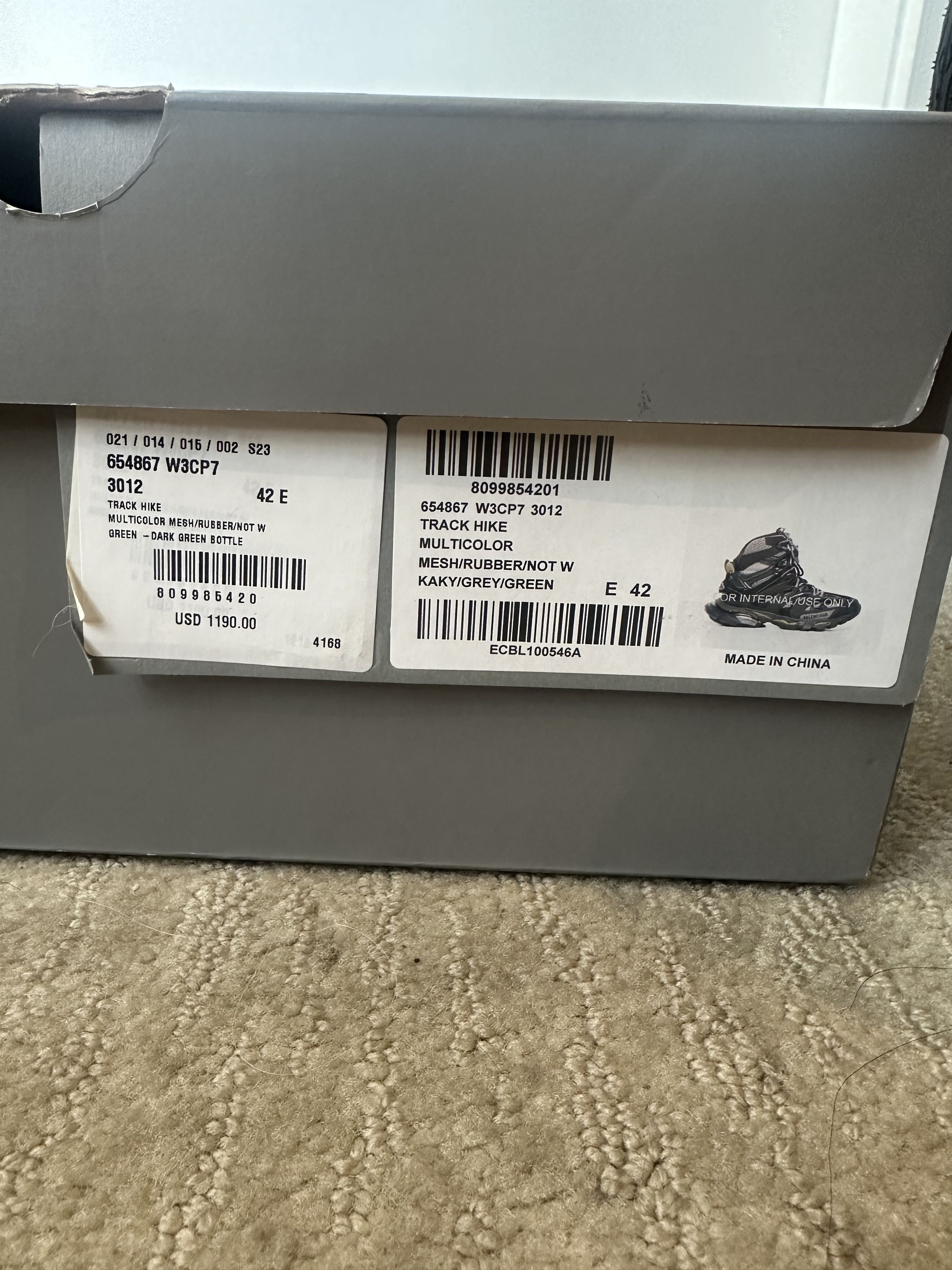 Balenciaga Balenciaga Track Hike Sneaker Green / Khaki / Grey Size US 9 / EU 42 - 12 Thumbnail