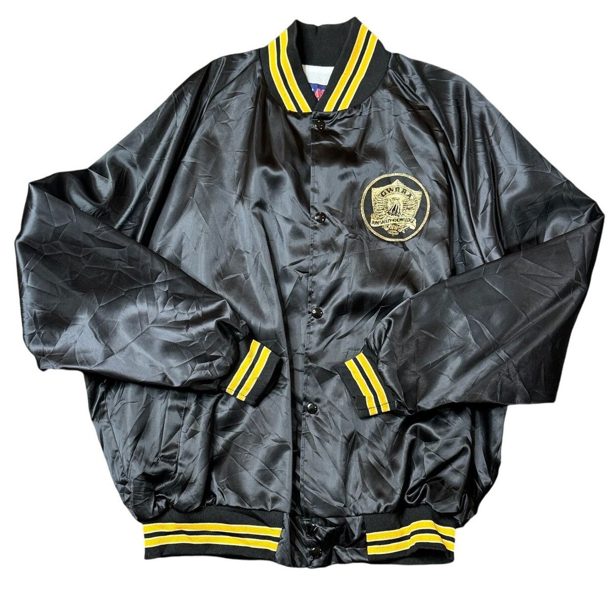 Vintage Vintage ASW Satin Jacket GWRRA Gold Wing Biker Varsity Size US XL / EU 56 / 4 - 2 Thumbnail