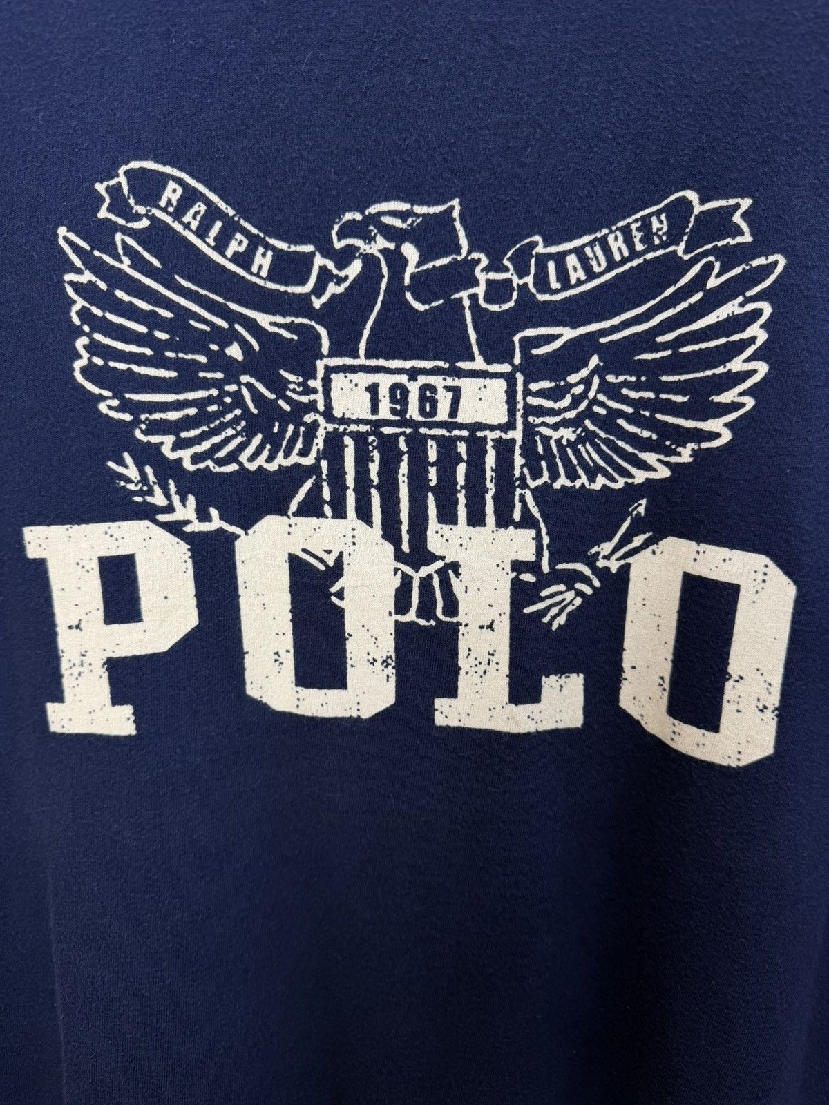 Polo Ralph Lauren Vintage Polo Ralph Lauren Eagle Logo T Shirt Navy Blue XL Size US XL / EU 56 / 4 - 3 Thumbnail