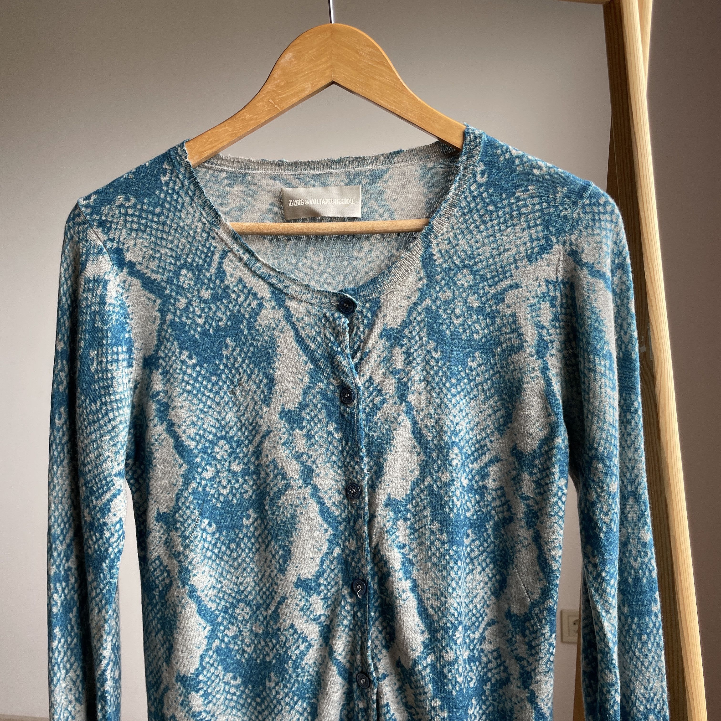 Zadig & Voltaire Zadig & Voltaire Deluxe Womens Ninon Print Cashmere Cardigan Size M / US 6-8 / IT 42-44 - 3 Thumbnail