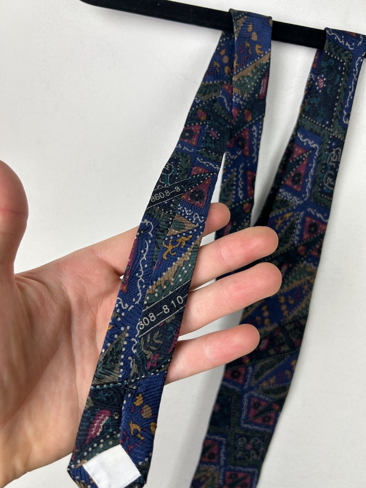 Balenciaga BALENCIAGA SILK Tie,Necktie Beautiful Design Size ONE SIZE - 4 Thumbnail