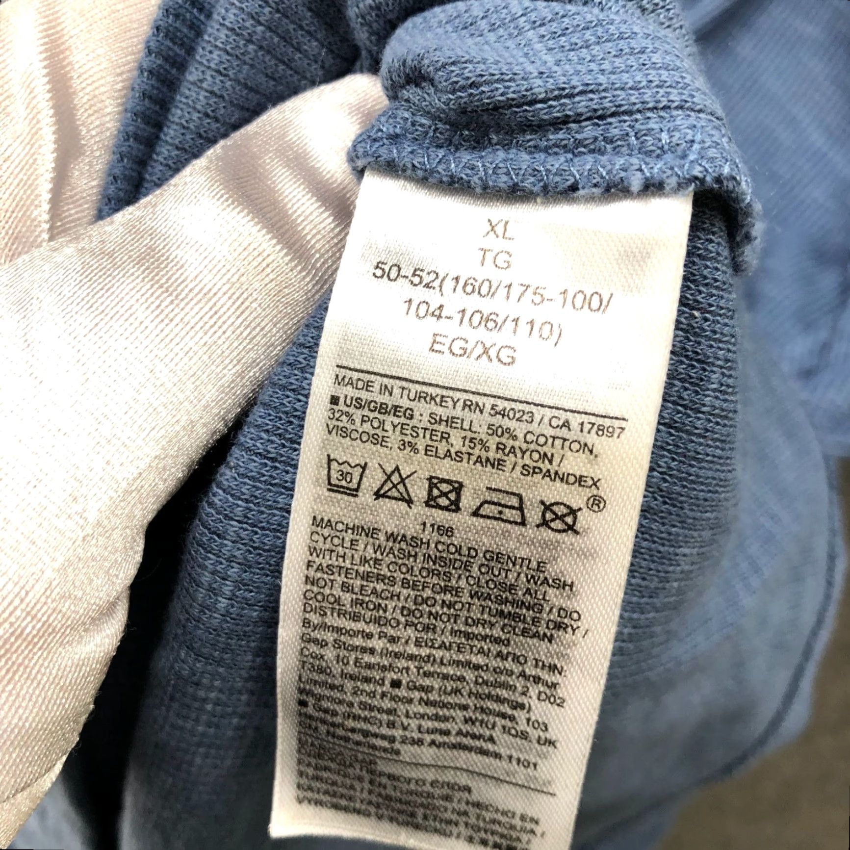 Gap Gap Maternity T Shirt Womens XL Blue Henley 3/4 Sleeve Ribbed Button Size XL / US 12-14 / IT 48-50 - 6 Thumbnail