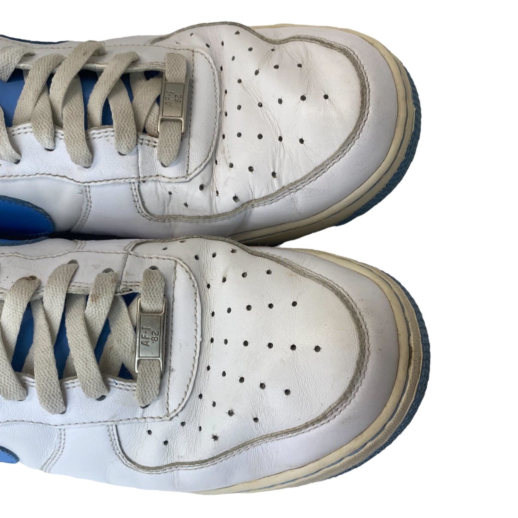 Nike VINTAGE NIKE AIR FORCE 1 SHOE UNC TAR HEEL UNIVERSITY BLUE WHITE MENS SZ 12 Size US 12 / EU 45 - 3 Thumbnail