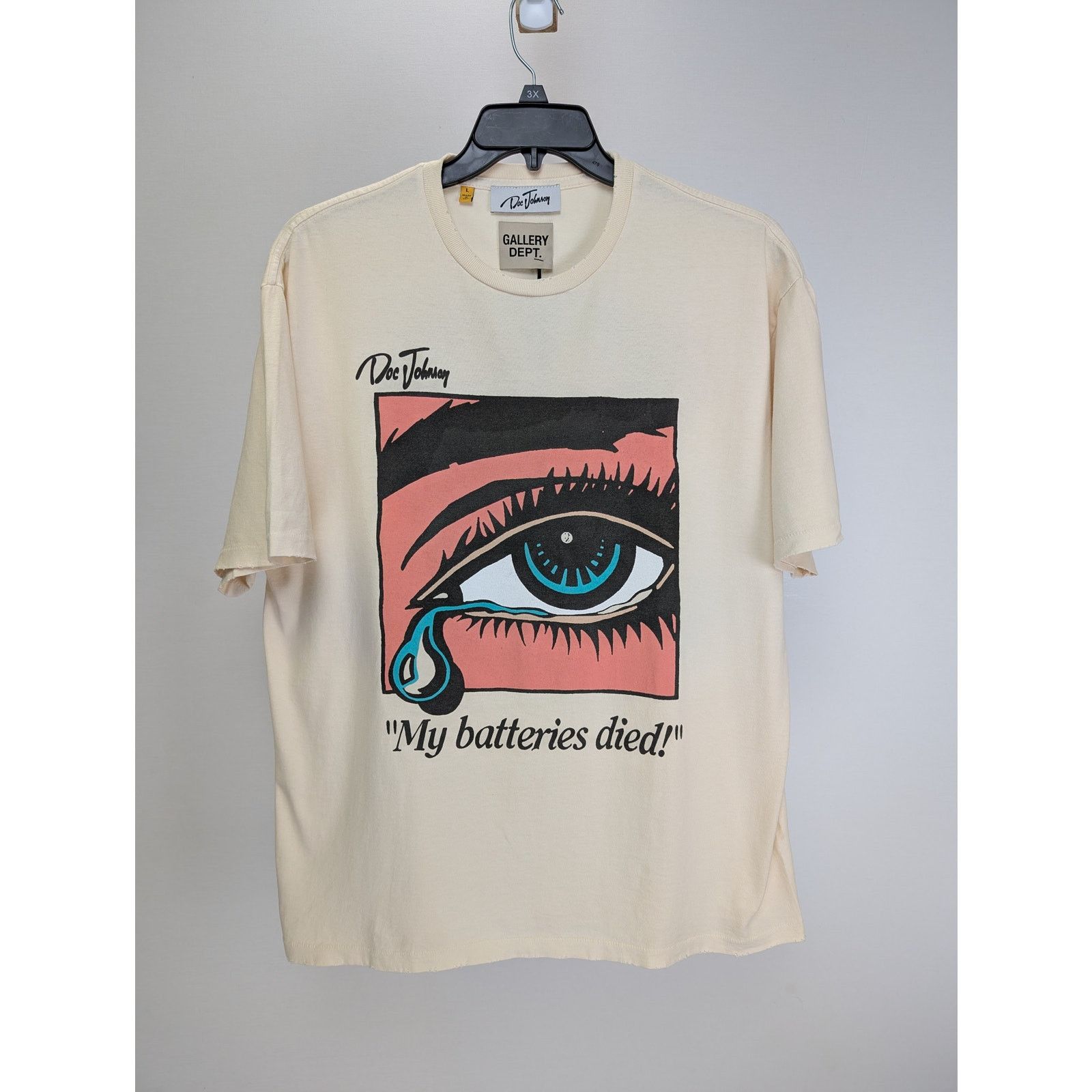 Gallery Dept. o1rshd1 " My batteries Died " Tee T-Shirt in Beige Size US S / EU 44-46 / 1 - 1 Thumbnail