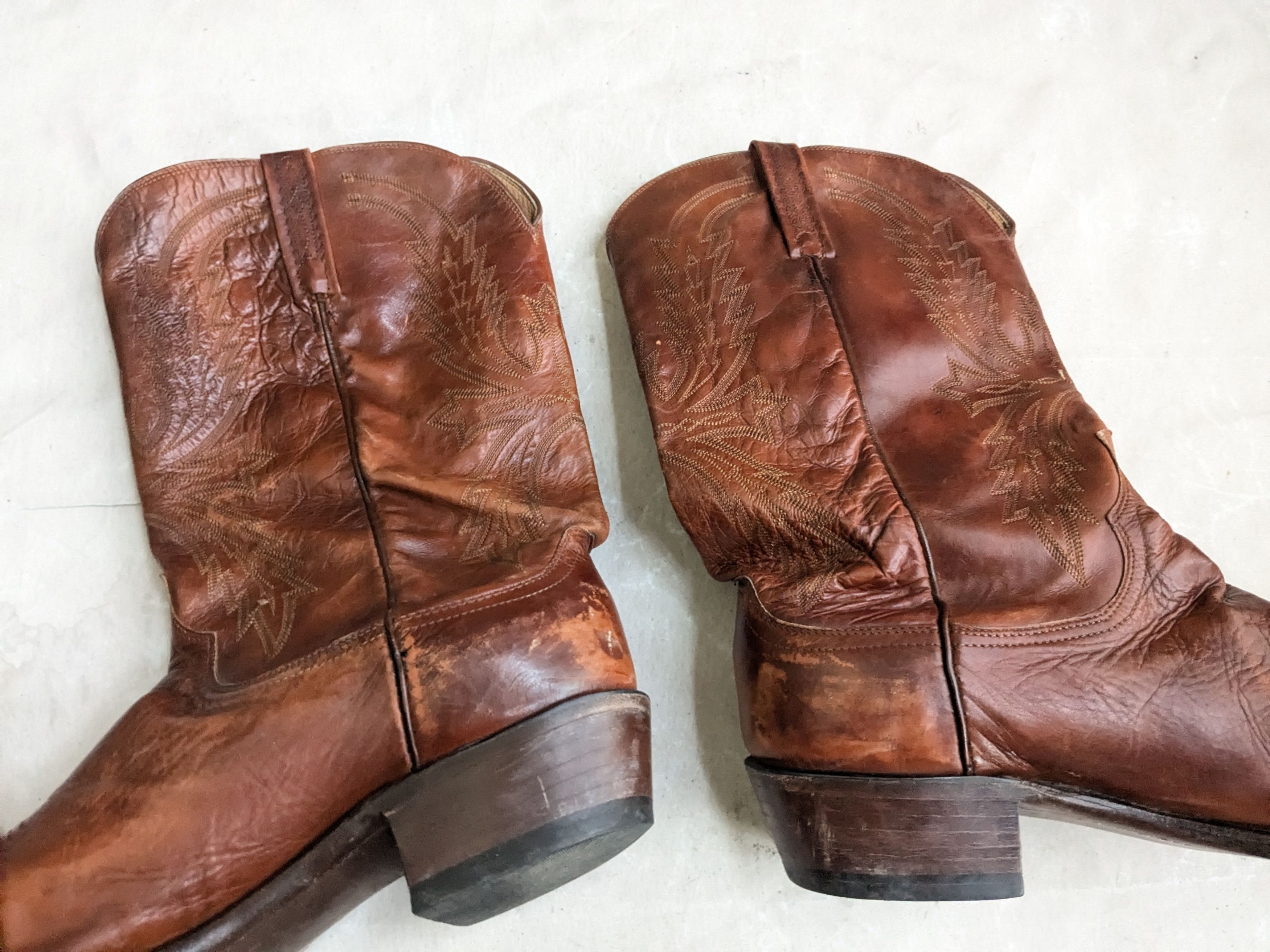 Lucchese Lucchese Cowboy Boots Brown Leather 14 D USA Size US 14 / EU 47 - 3 Thumbnail