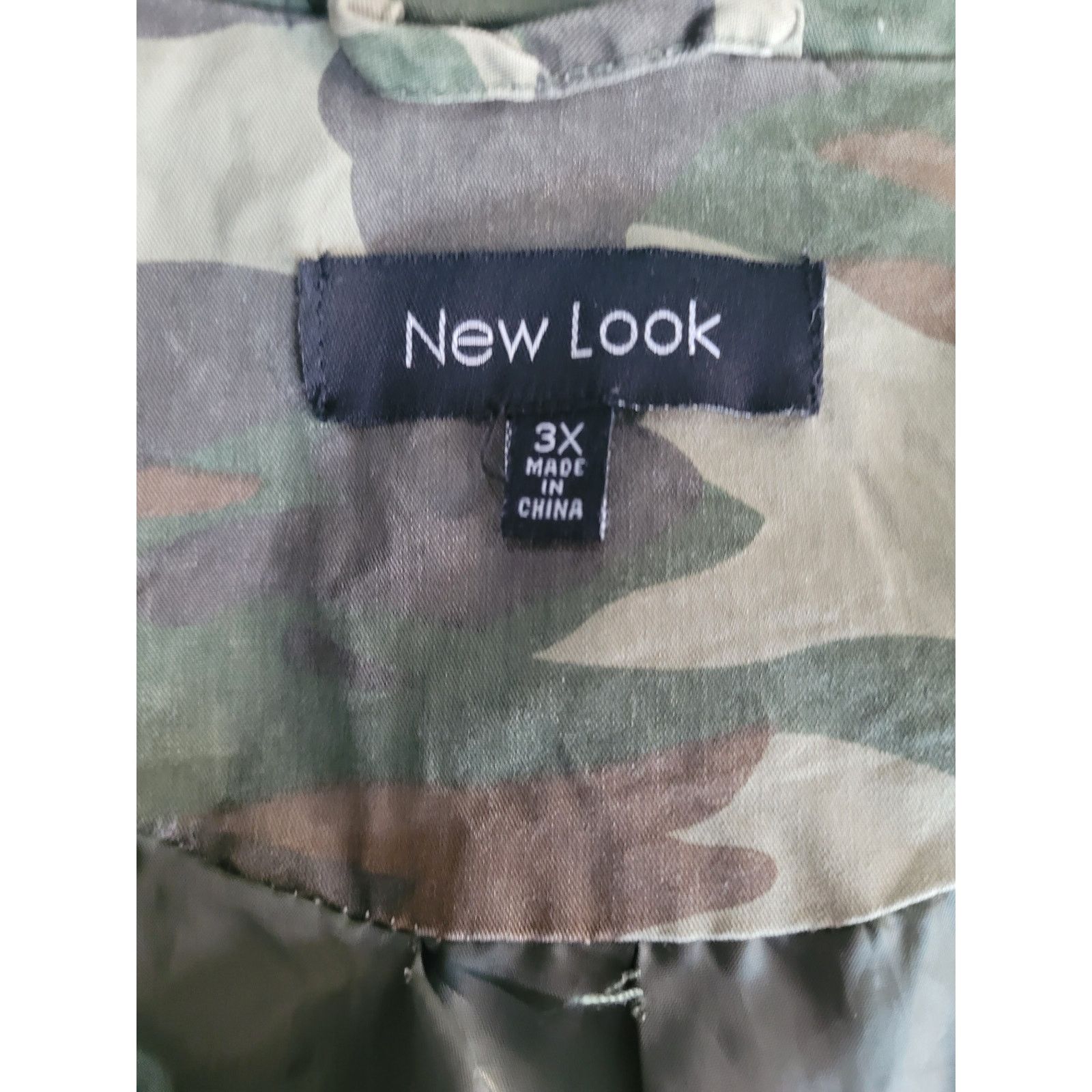 New Look New Look Camo Jacket Zip/Snap Lined Drawstring Waist Sz 3X Size 3XL / US 20-22 - 9 Thumbnail
