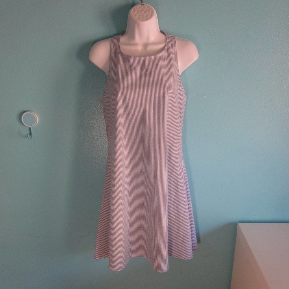 Mavi Mavi Sustainable Cotton Summer Dress Womens Size S Tie Back Blue Stripe Size S / US 4 / IT 40 - 5 Thumbnail