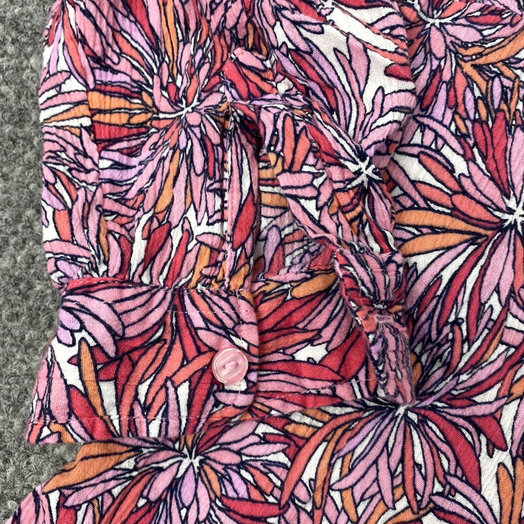 Vintage VINTAGE Appleseed's Shirt Womens 2X Pink Floral Button-Up 3/4 Sleeve Roll Tab Blouse Womens Size XXL / US 16-18 / IT 52-54 - 2 Thumbnail
