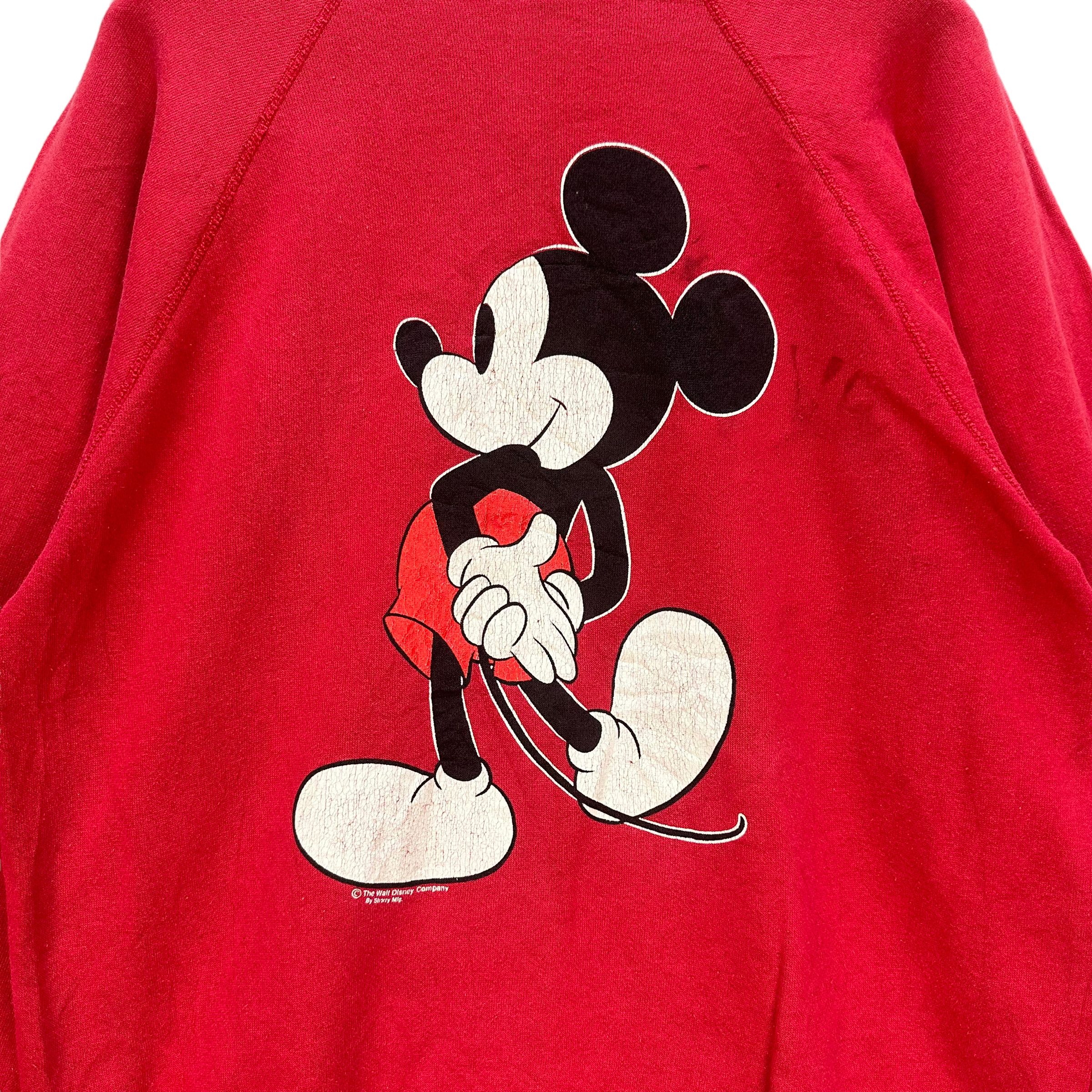 Mickey Mouse VINTAGE MICKEY MOUSE MIRROR PRINT RED SWEATSHIRTS #8049-198 Size US L / EU 52-54 / 3 - 11 Thumbnail