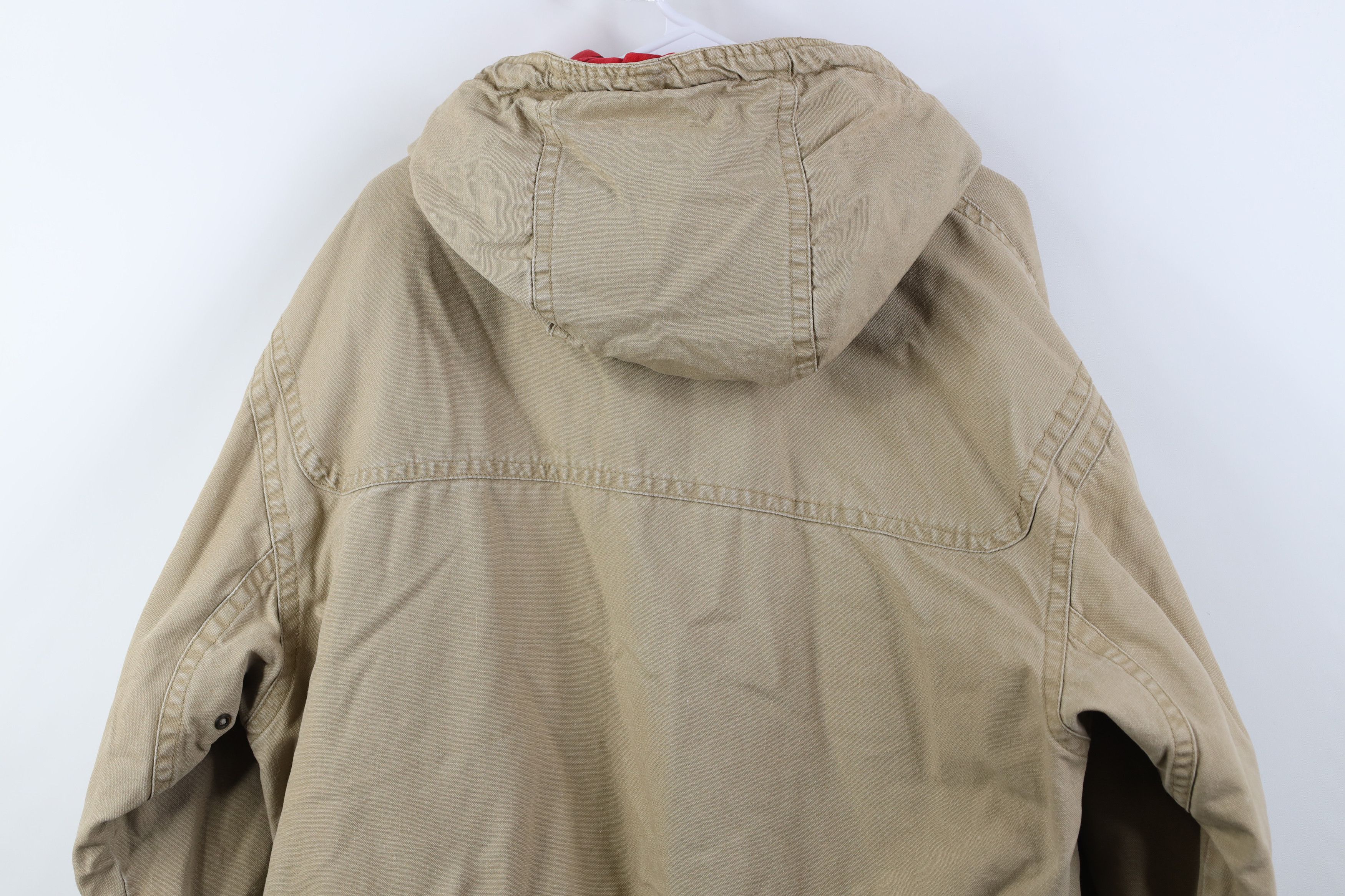 Vintage Vintage 90s Streetwear Flannel Lined Canvas Parka Jacket Size US L / EU 52-54 / 3 - 17 Thumbnail