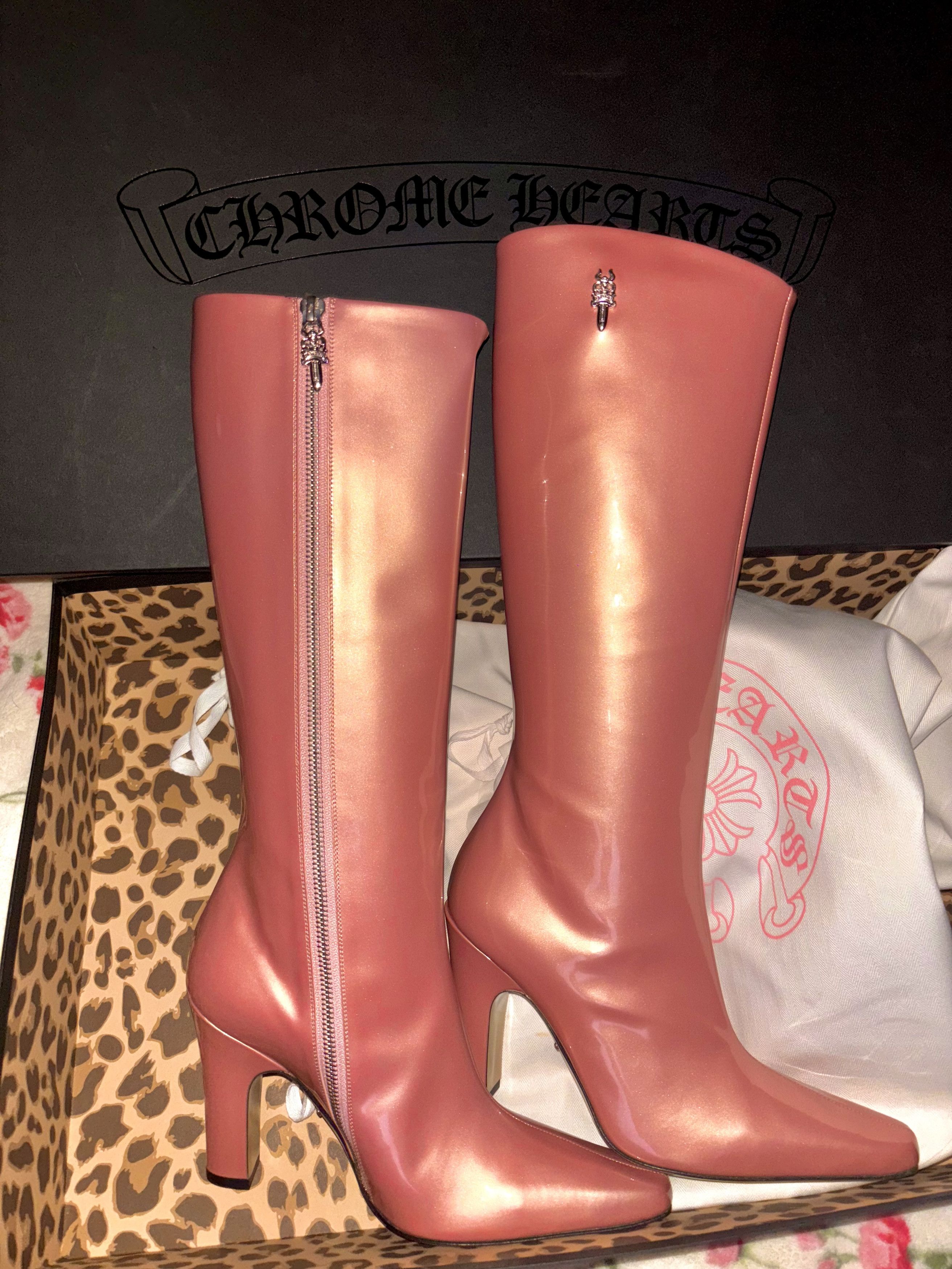 Chrome Hearts Pink Sugar Jones Chrome Hearts Boots Size US 8 / IT 38 - 2 Thumbnail