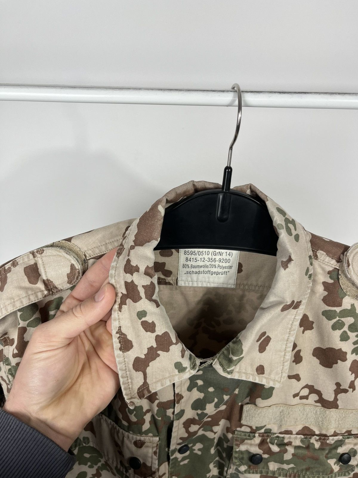 Other Vintage German Army Camo Jacket Military Field Shirt 2003 Size US L / EU 52-54 / 3 - 13 Thumbnail