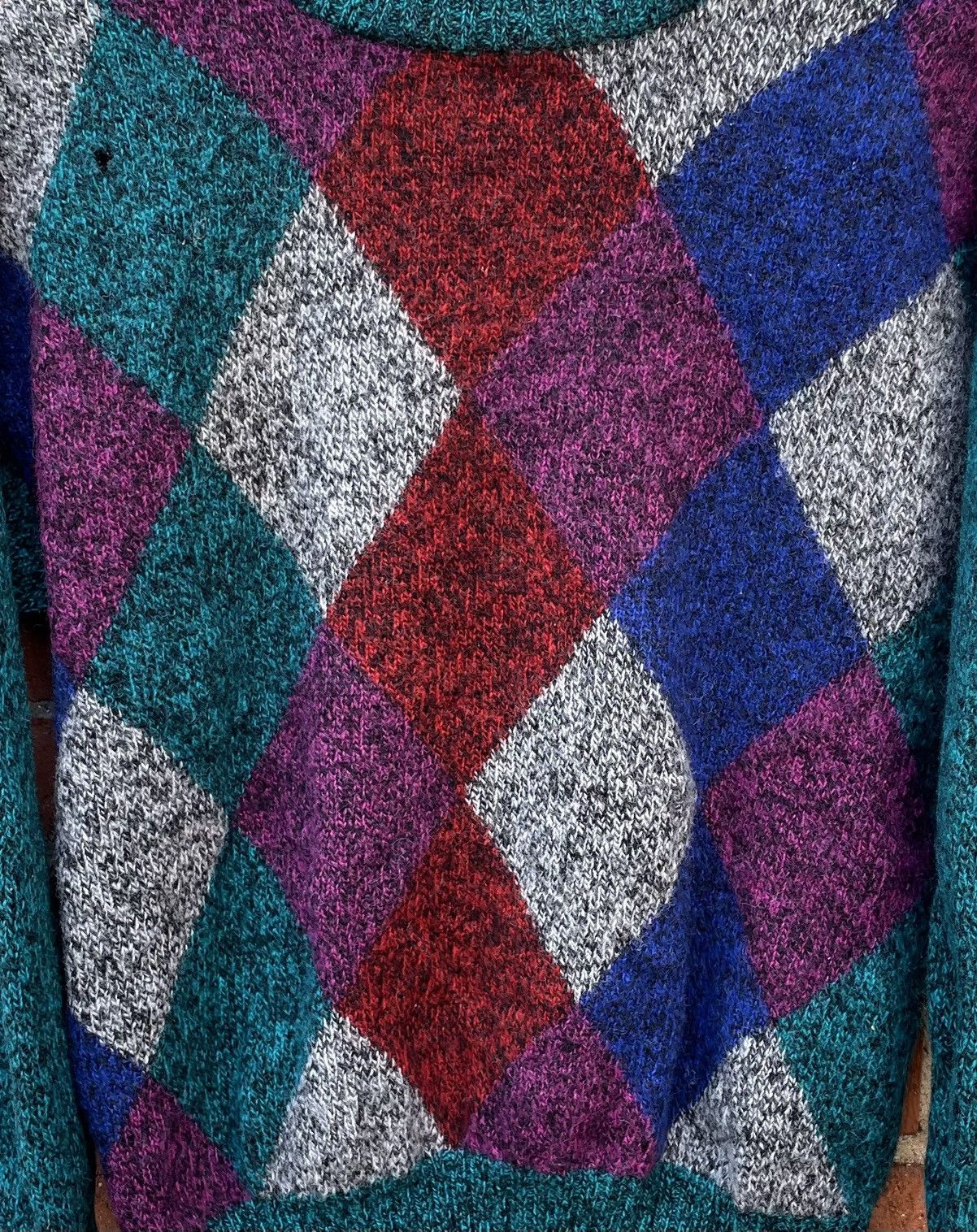 Vintage VTG Brian MacNeil Argyle Sweater Mens L Size US L / EU 52-54 / 3 - 3 Thumbnail