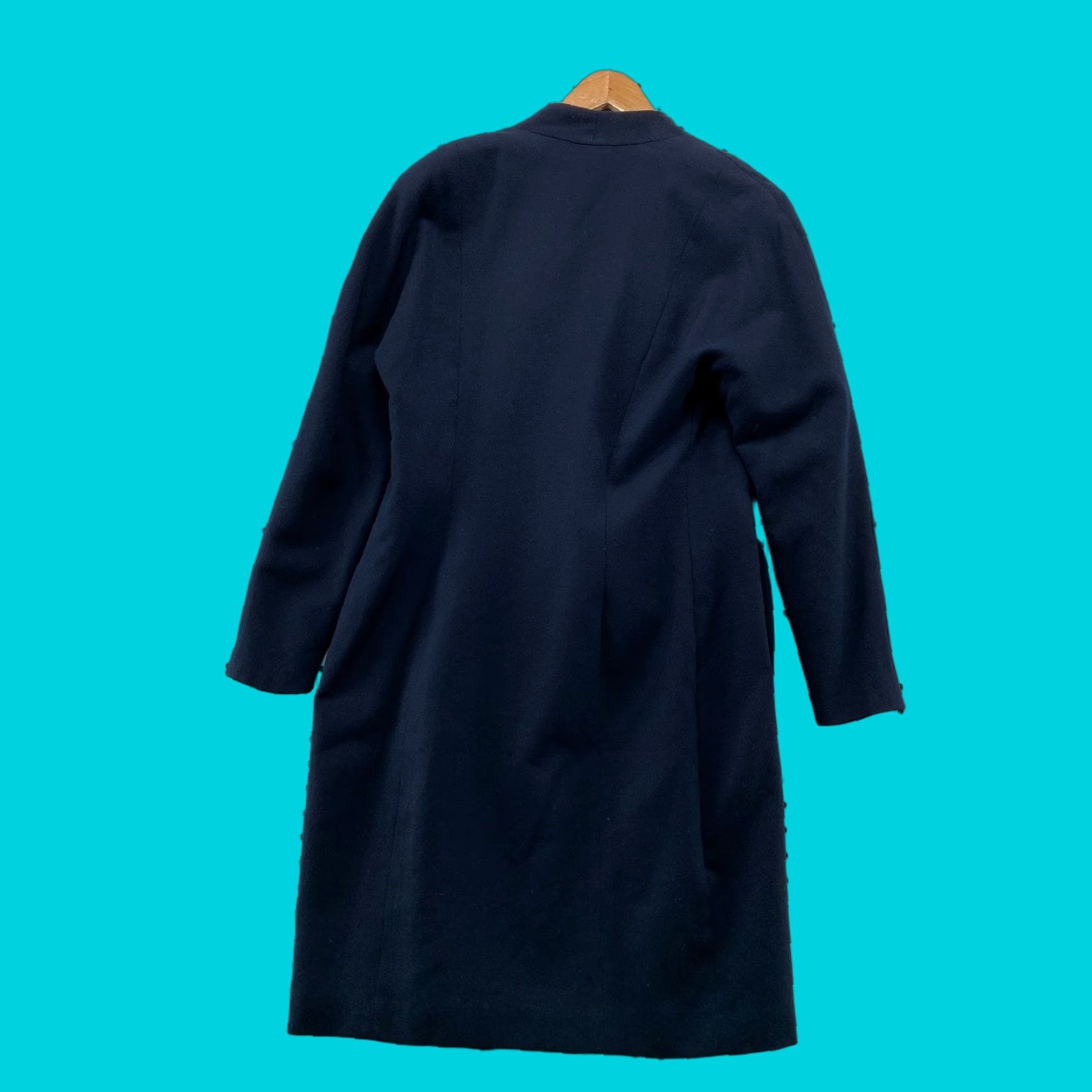 Vintage VINTAGE Gillian Blazer Coat Wool Dress Womens Size 6 Navy Blue Gold Button ILGWU Blazer Jacket Size M / US 6-8 / IT 42-44 - 1 Thumbnail