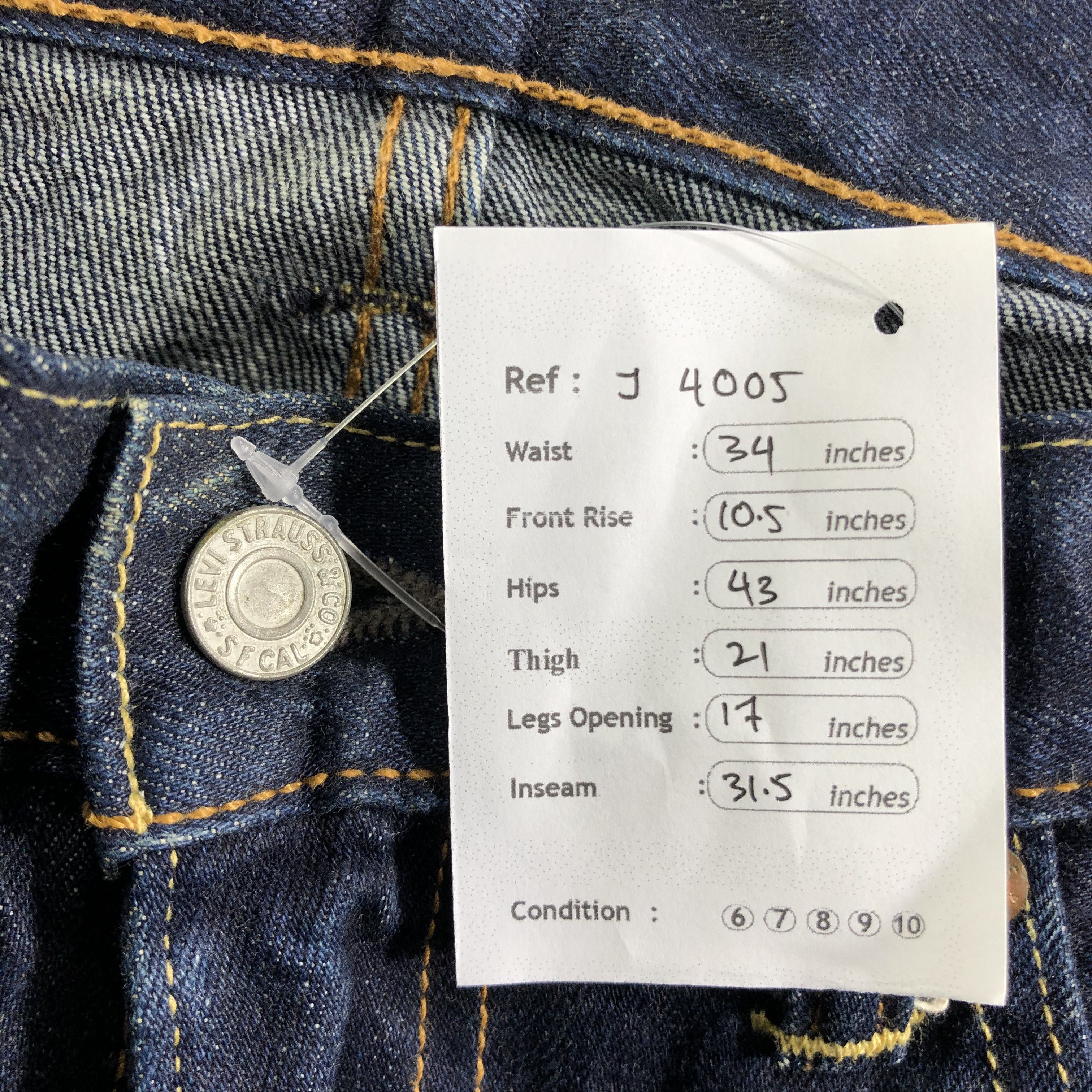 Levi's Vintage Blue Wash Levis 527 Jeans-J4005 Size US 34 / EU 50 - 12 Thumbnail