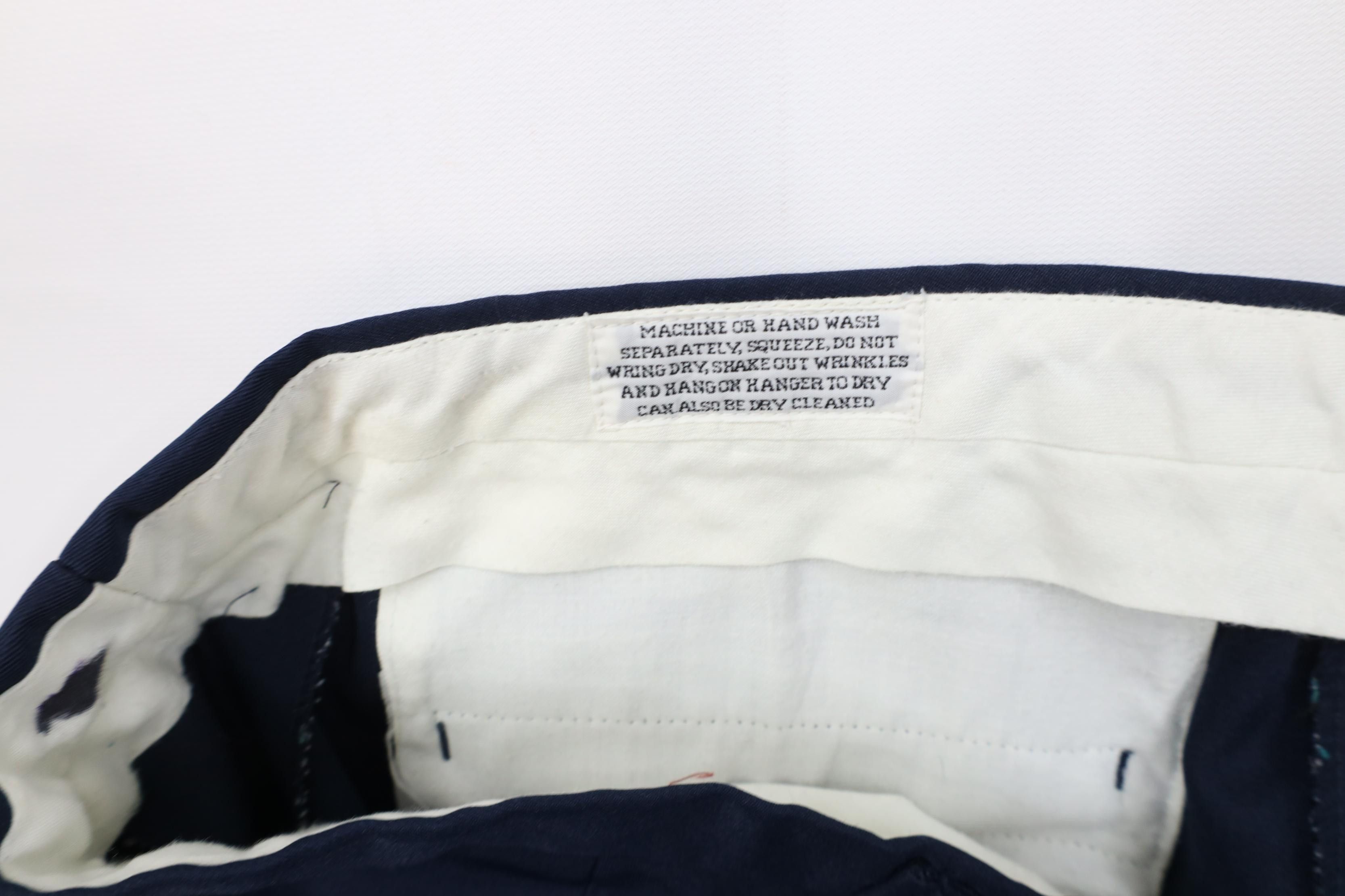Vintage Vintage 70s Streetwear Knit Wide Leg Chino Pants Blue Size US 38 / EU 54 - 9 Thumbnail