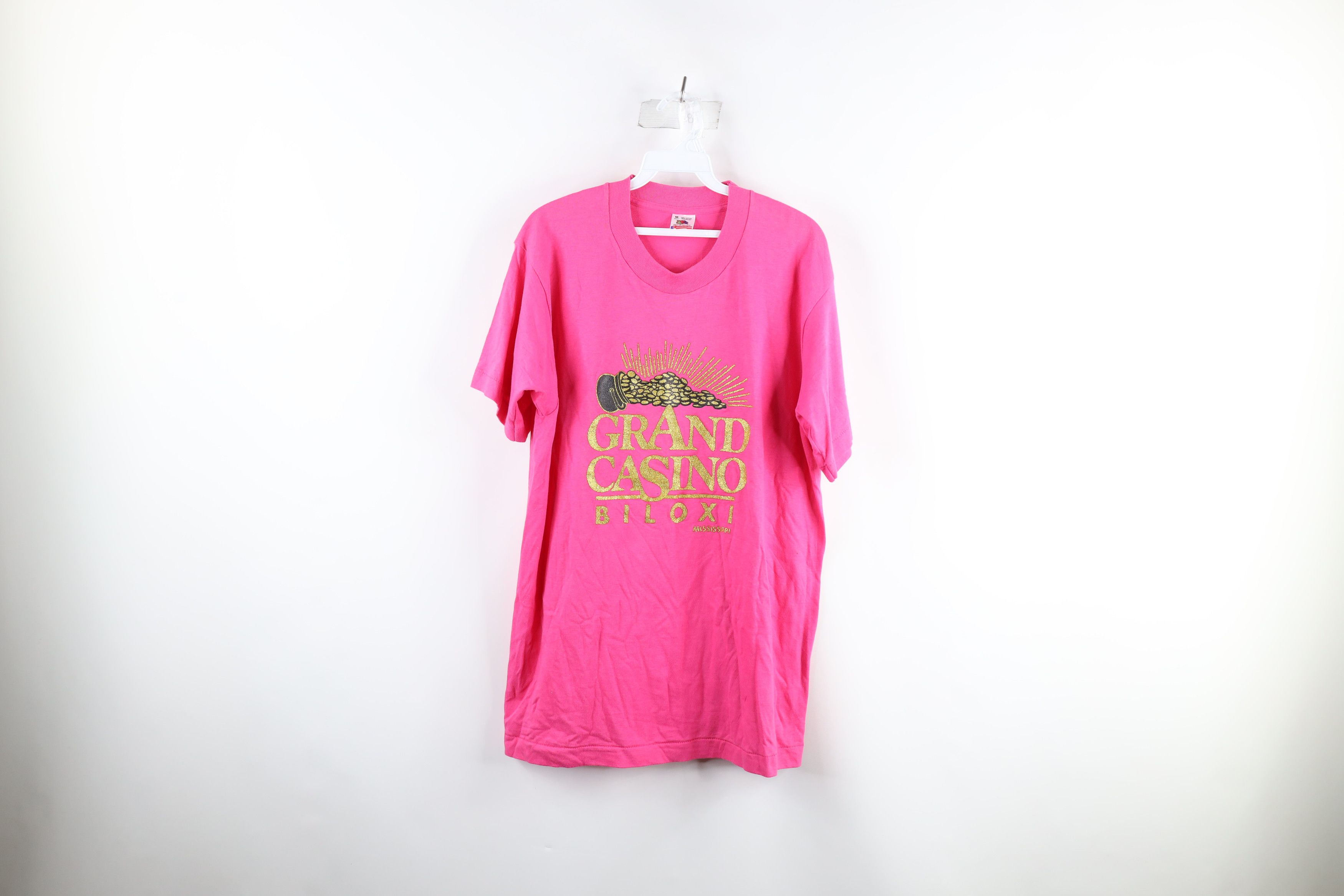 Vintage Vintage 90s Streetwear Spell Out Grand Casino Biloxi T-Shirt Size US M / EU 48-50 / 2 - 1 Thumbnail
