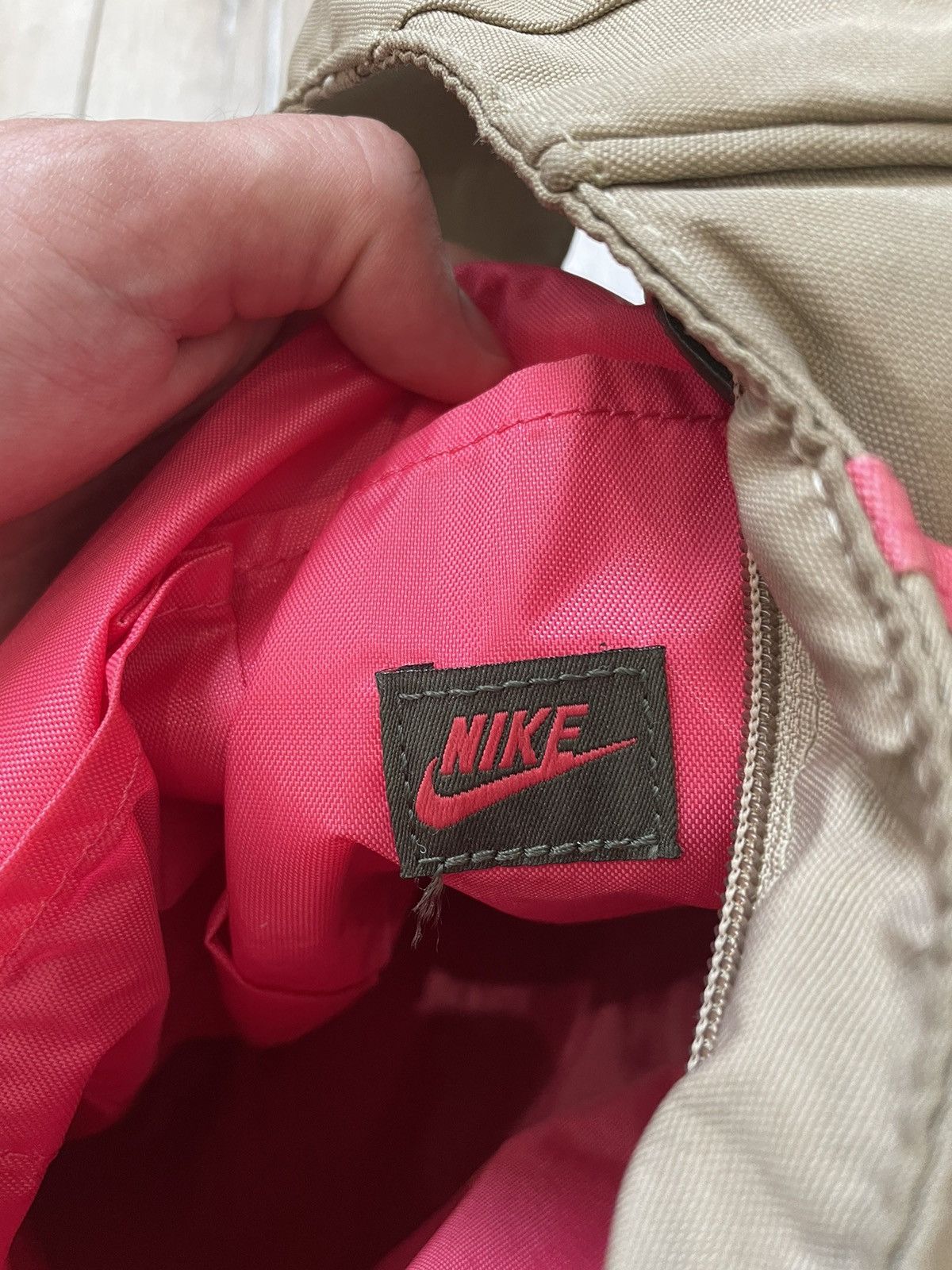 Nike × Vintage Vintage Sholder bag NIKE "GIRL" Womens Duffel Khaki Size ONE SIZE - 8 Thumbnail