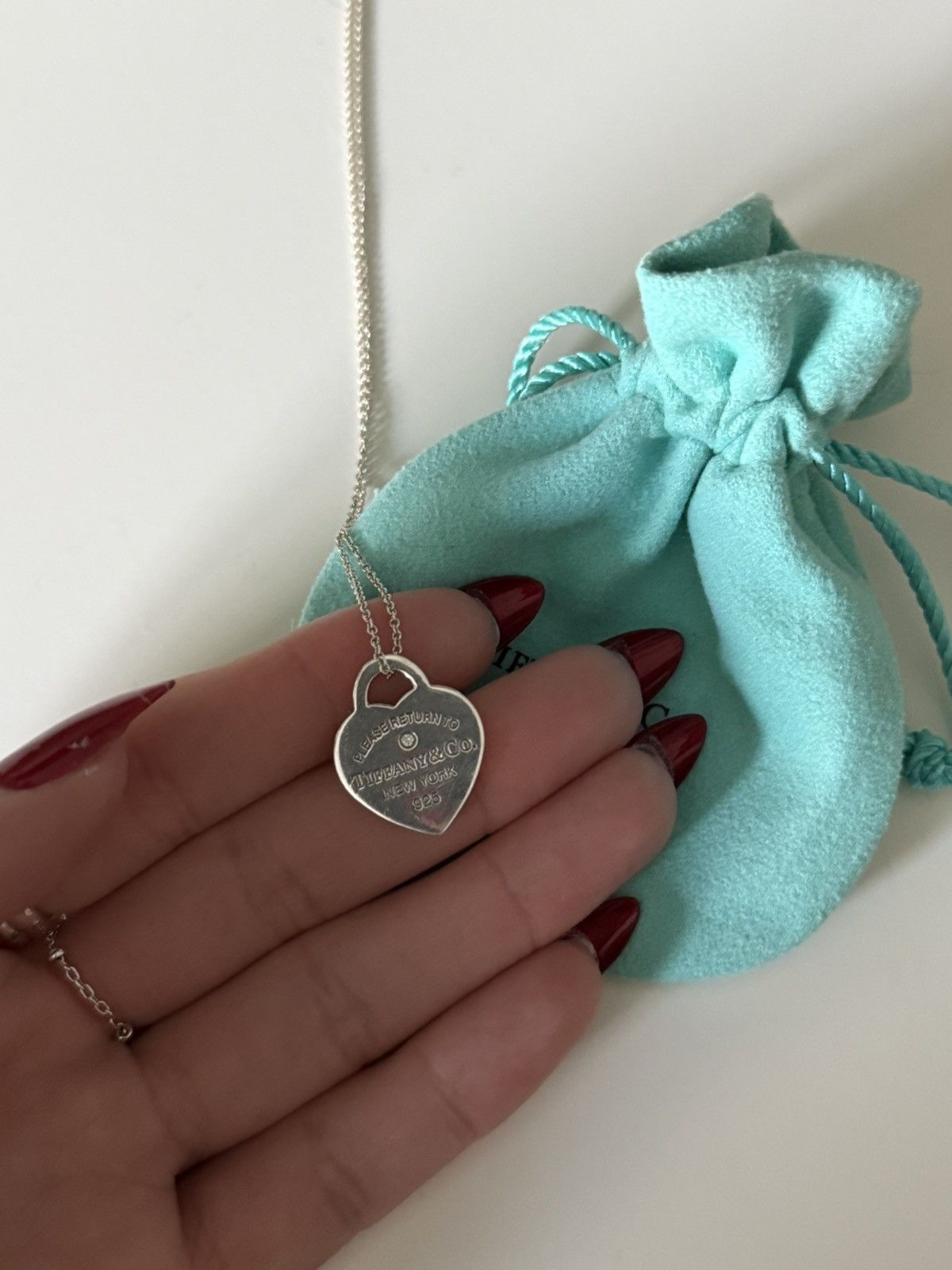 Tiffany & Co. Tiffany & Co. Silver Heart Pendant Necklace Size ONE SIZE - 1 Thumbnail