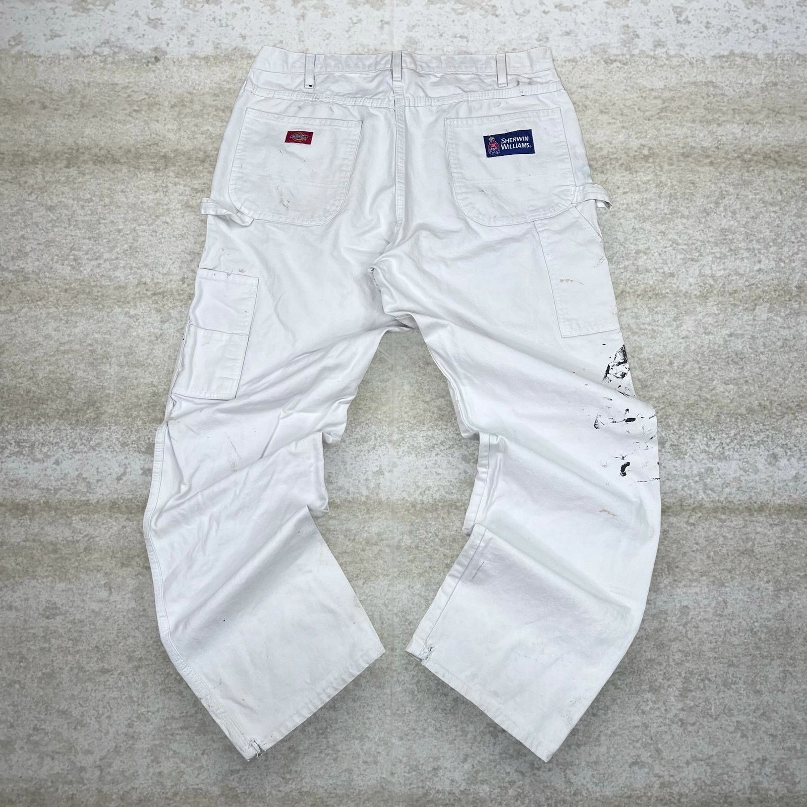 image of Dickies Carpenter Pants Snow White Canvas Baggy 90S, Men's (Size 38)