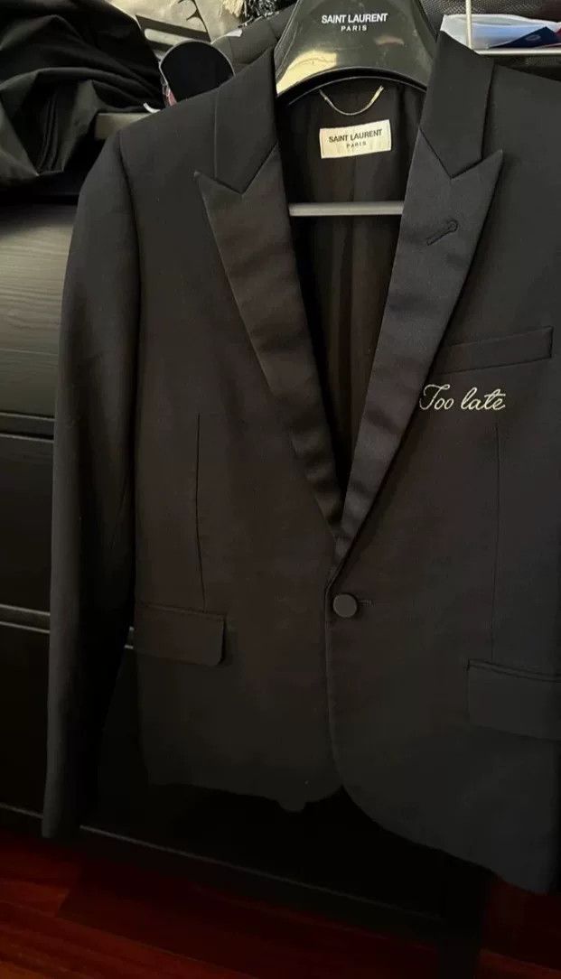Saint Laurent Paris Saint Laurent Embroidered Black Blazer Size US M / EU 48-50 / 2 - 1 Thumbnail