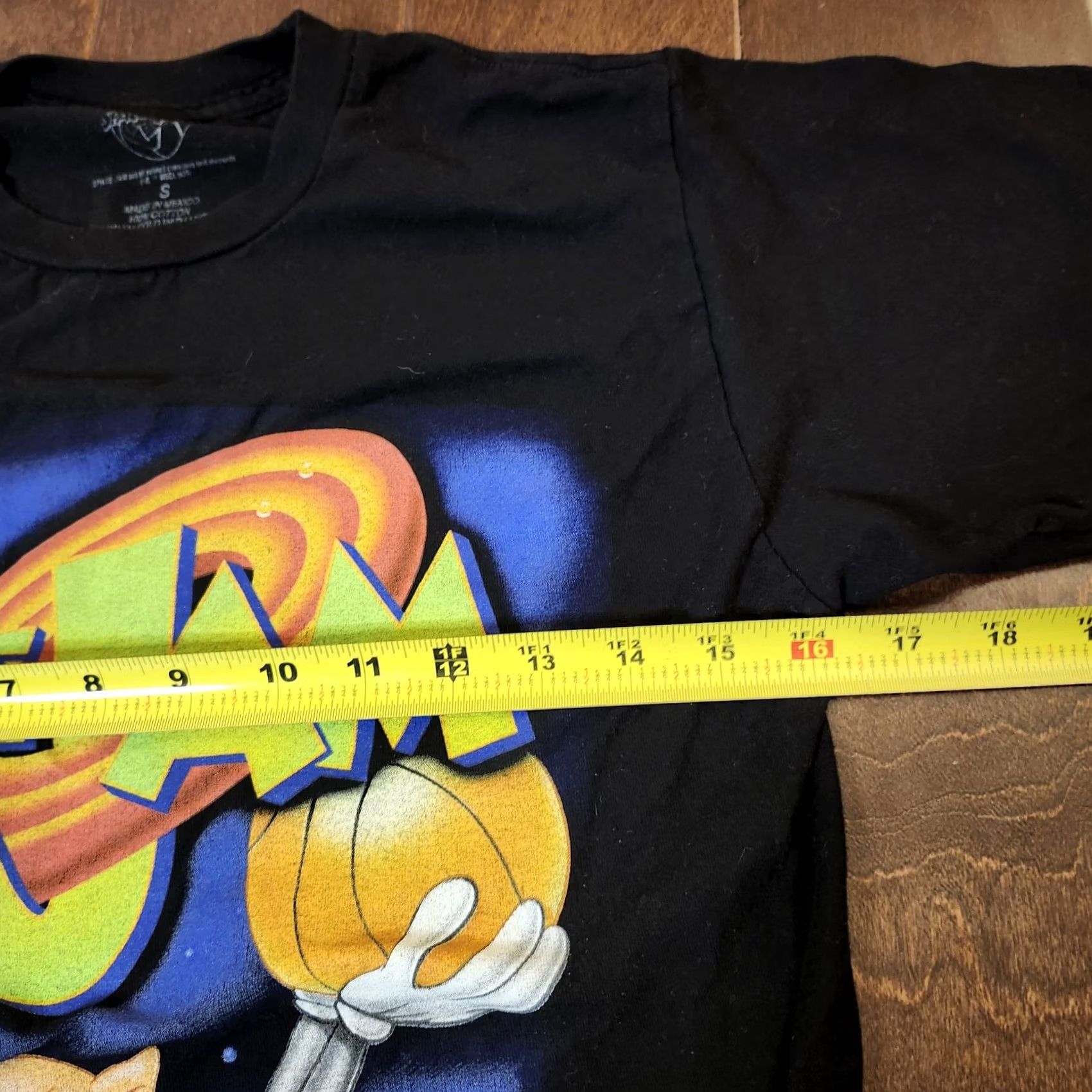 Vintage VINTAGE Space Jam T-Shirt Black Mens Size S Crew Neck Short Sleeve 90s Looney Tunes Daffy Duck Bugs Bunny Comfort Knit Cotton Shirt T-Shirt/Mens Size US S / EU 44-46 / 1 - 6 Thumbnail