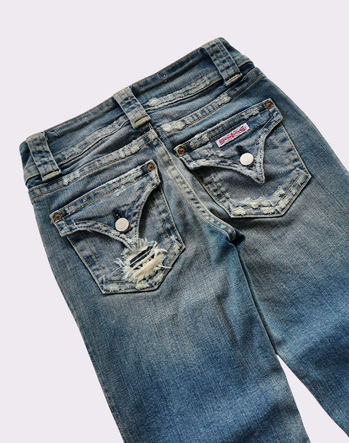 Hudson THRASHED Hudson Usa Womens Bootcuts Jeans Size 24" / US 00 / IT 34 - 4 Thumbnail
