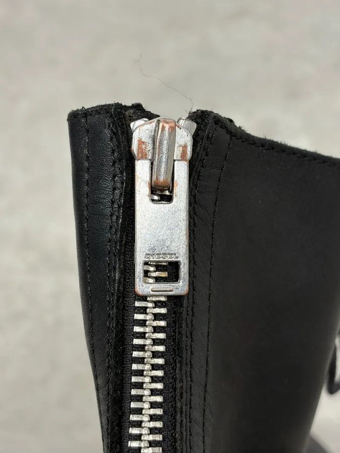 Diesel Diesel Black Multilaced Combat Leather Boots Size US 8 / EU 41 - 8 Thumbnail