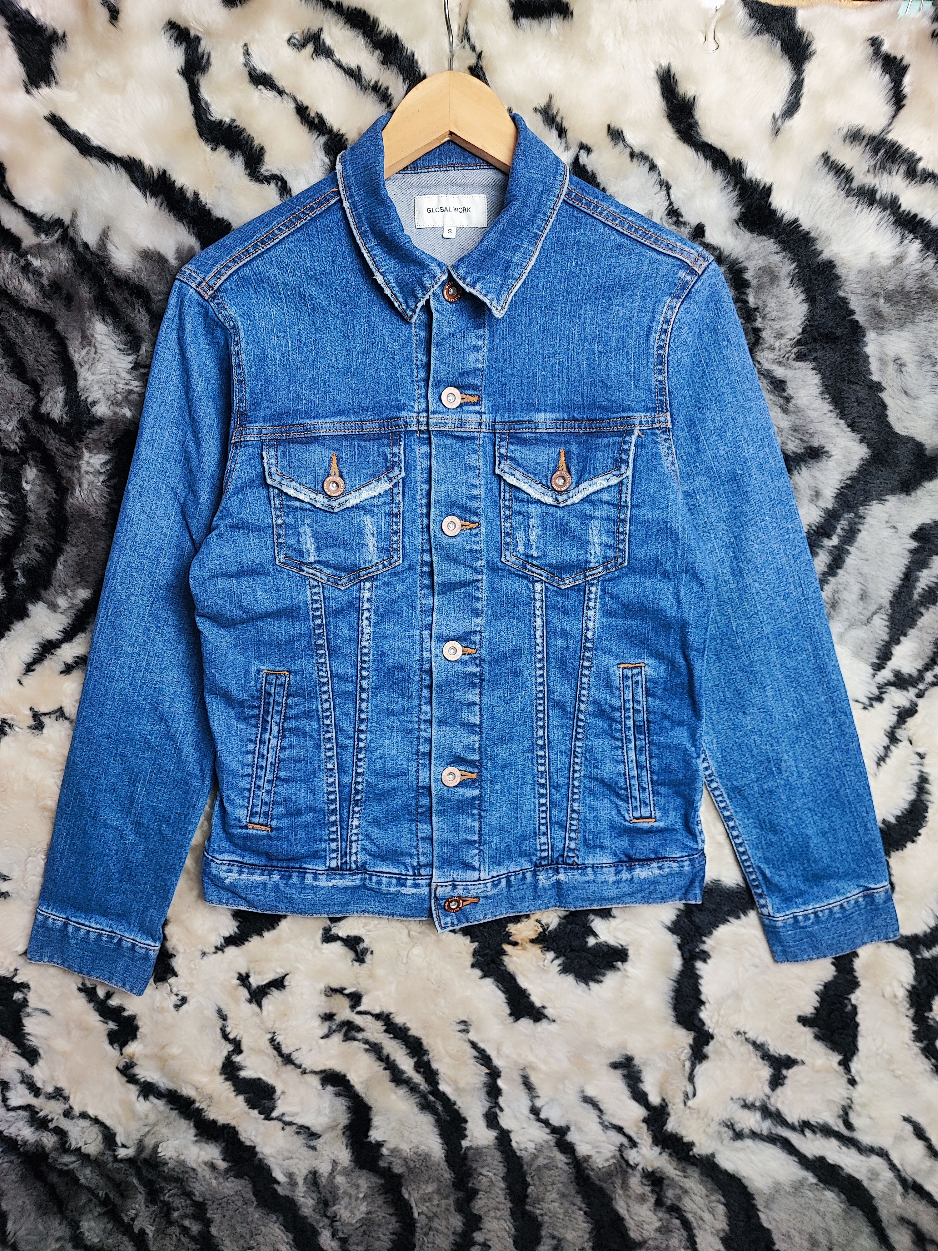 Global Work Global Work Japan Denim Jacket Style Type 3 Trucker 17x24 Size US M / EU 48-50 / 2 - 2 Thumbnail