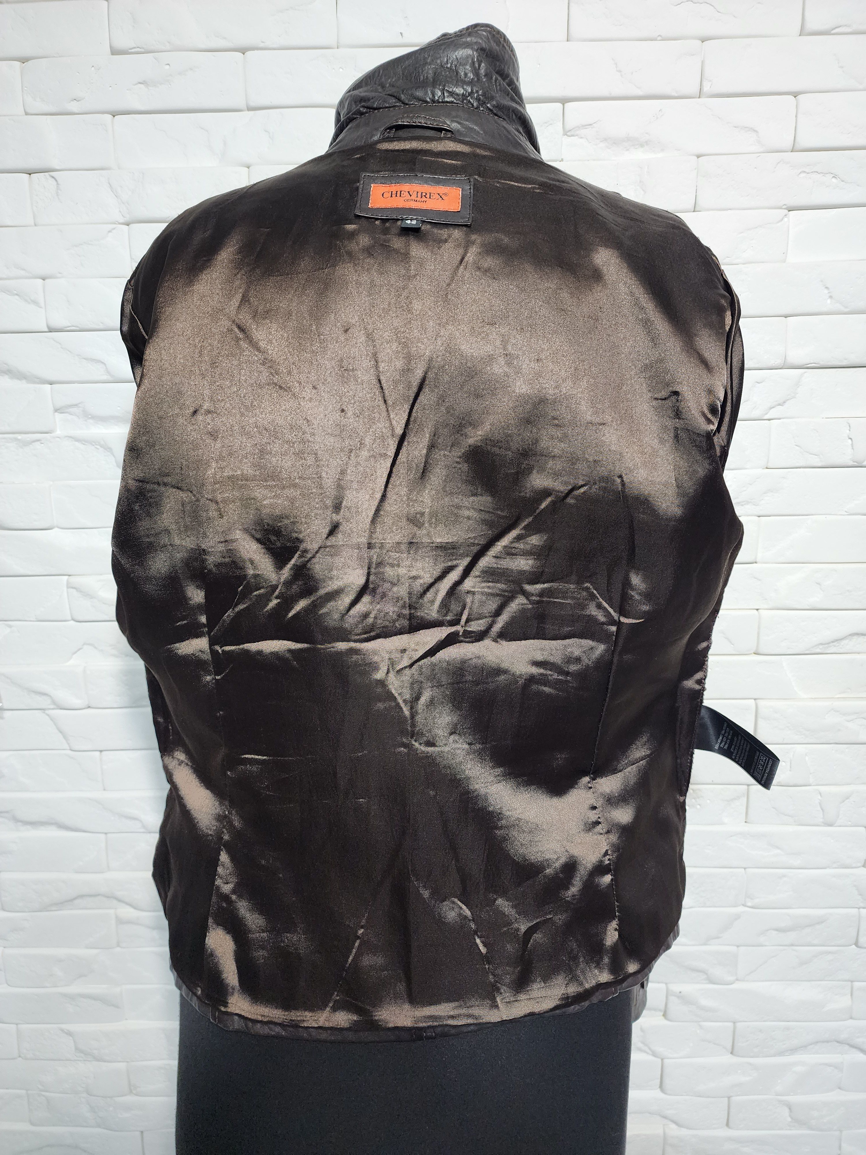 Other Brown Leather Jacket: Women's Fitted Blazer with Pockets Size L / US 10 / IT 46 - 7 Thumbnail