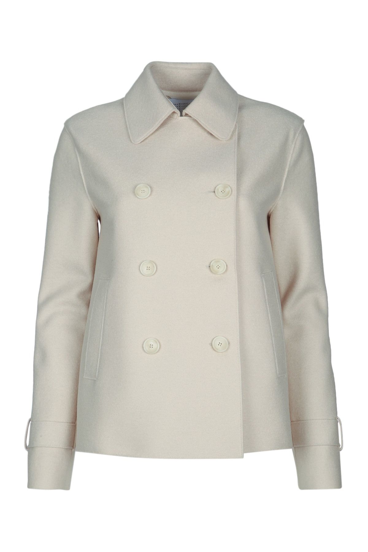 Harris Wharf London Women Cropped Trench Light Pressed Wool Size S / US 4 / IT 40 - 1 Thumbnail
