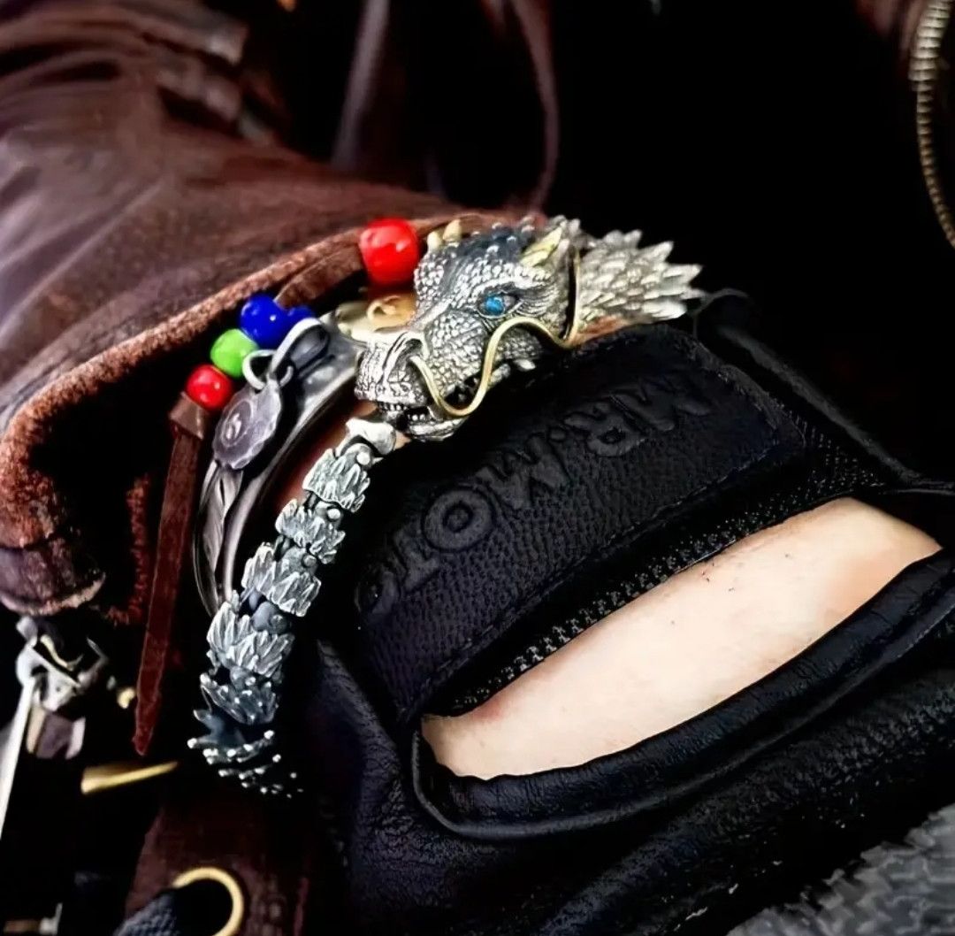 Jewelry Bendable Dragon Metal Bracelet Size ONE SIZE - 2 Thumbnail