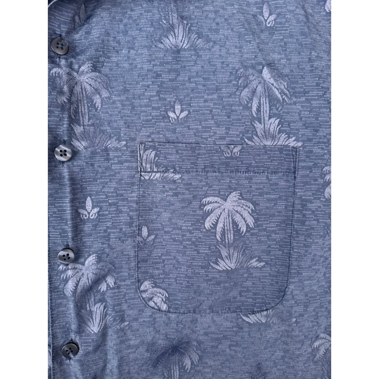 Faded Glory Faded Glory Shirt Men XL Beige Palm Tree Hawaiian Pocket Aloha Beach Vacation Resort Floral Size US XL / EU 56 / 4 - 6 Thumbnail
