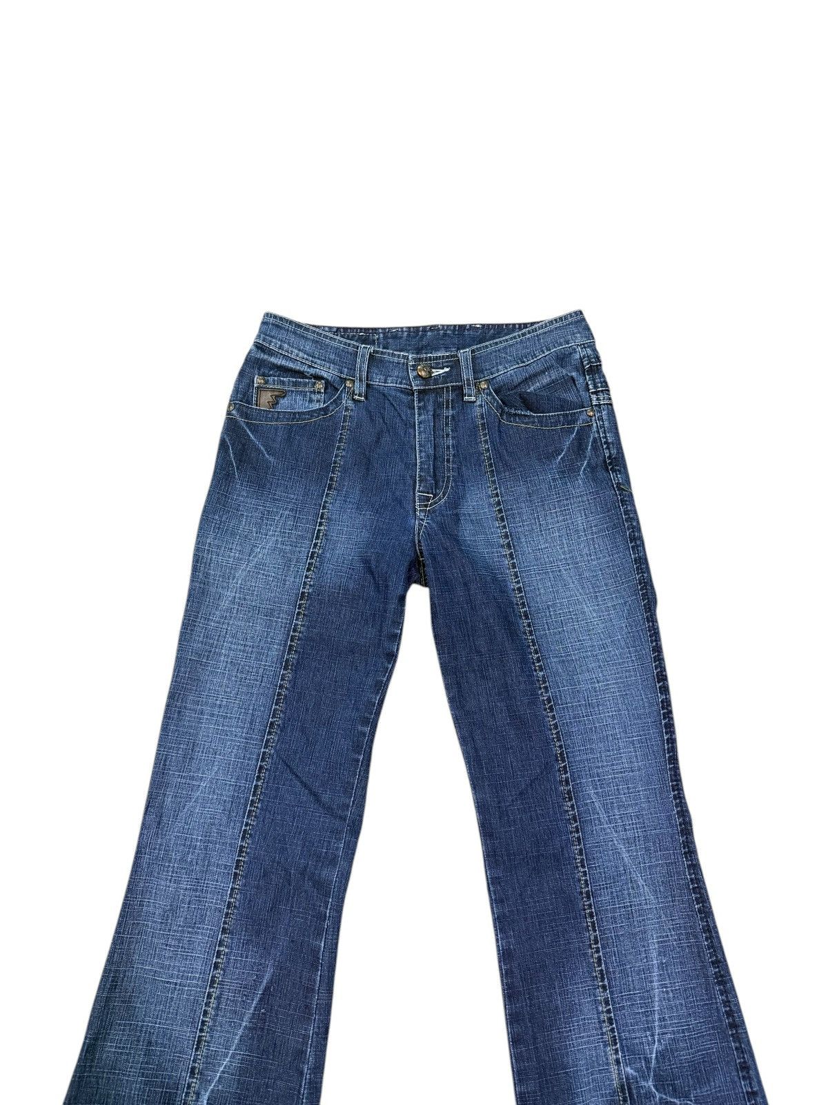Designer CA CEST CA BLUE FLARE JEANS Size 29" - 4 Thumbnail