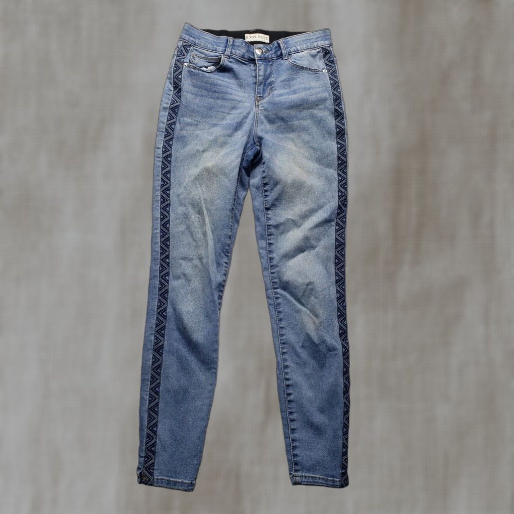 Vintage VINTAGE Knox Rose Skinny Crop Jeans Denim Blue Adult Women's Size 2 Size 26" / US 2 / IT 38 - 1 Thumbnail