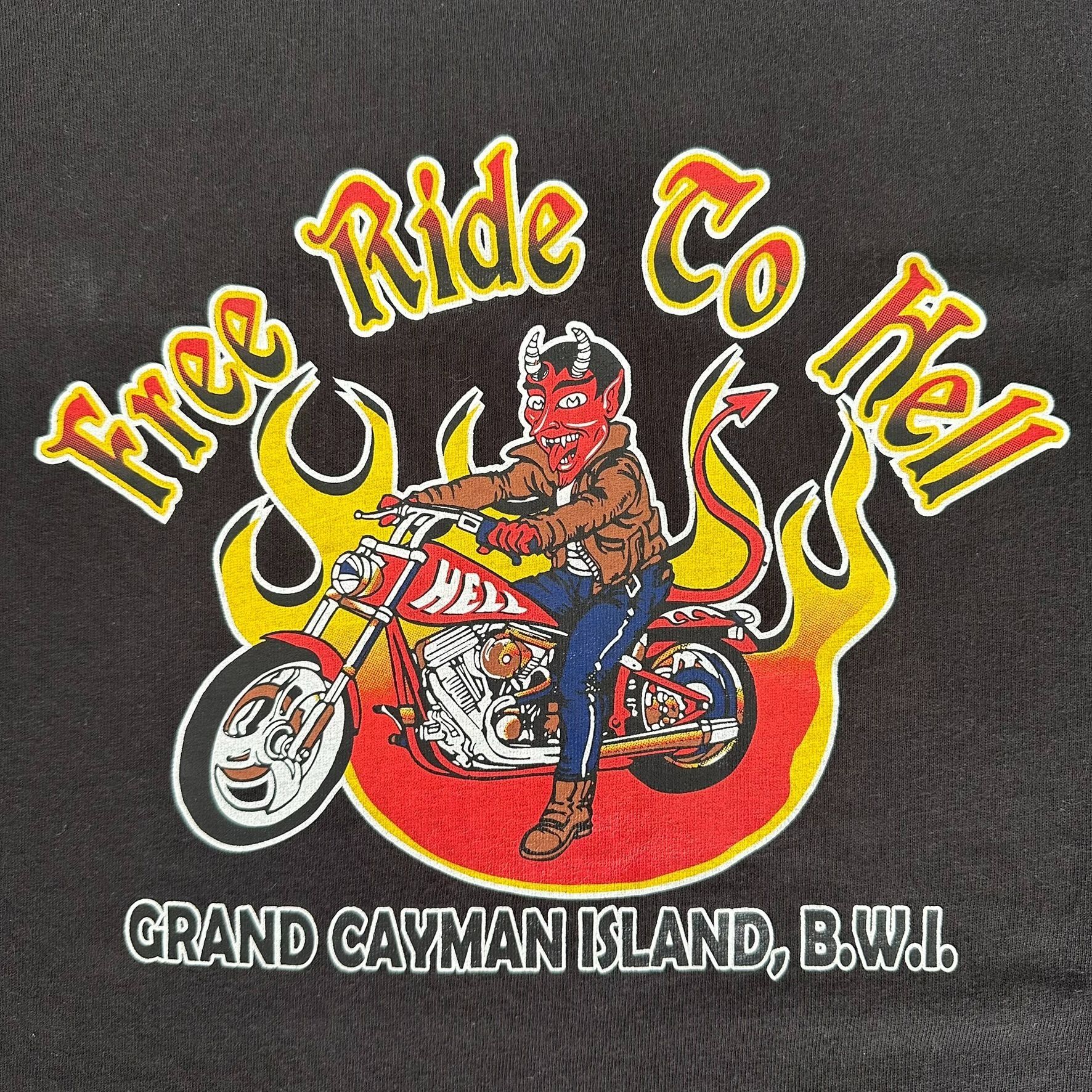 Delta Vintage Biker Devil Choppers T-Shirt Hell Grand Cayman Tee Size US XL / EU 56 / 4 - 2 Thumbnail