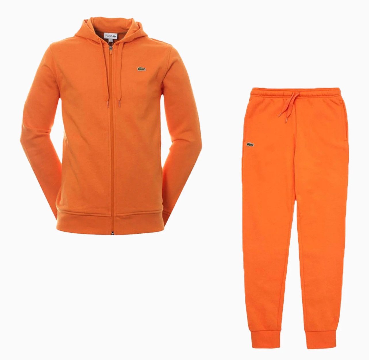 Orange lacoste sweatsuit deals
