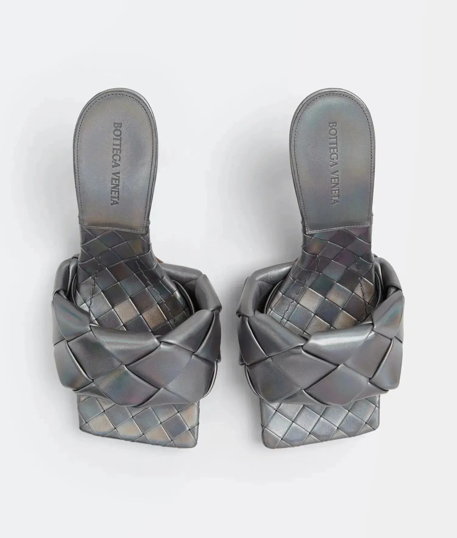 Bottega Veneta o1n1vont1224 Lido Sandals Mules in Slate Grey Size US 11.5 / IT 41.5 - 4 Thumbnail