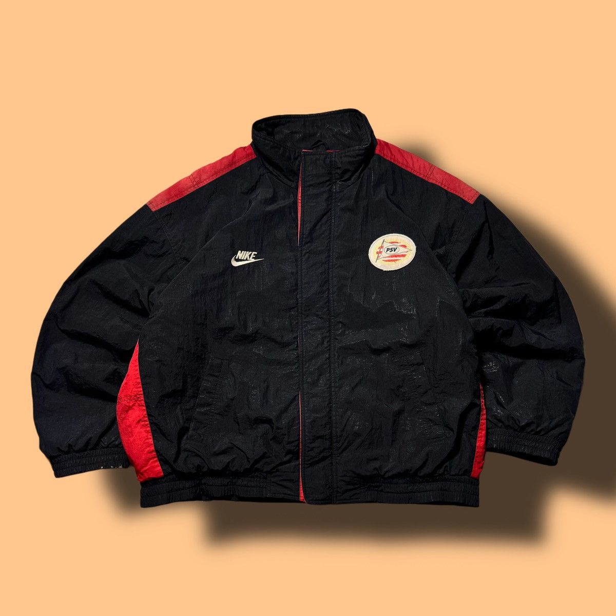 Nike × Vintage 90s Nike Vintage PSV Nylon Winter Down Jacket Big Swoosh Size US XL / EU 56 / 4 - 2 Thumbnail
