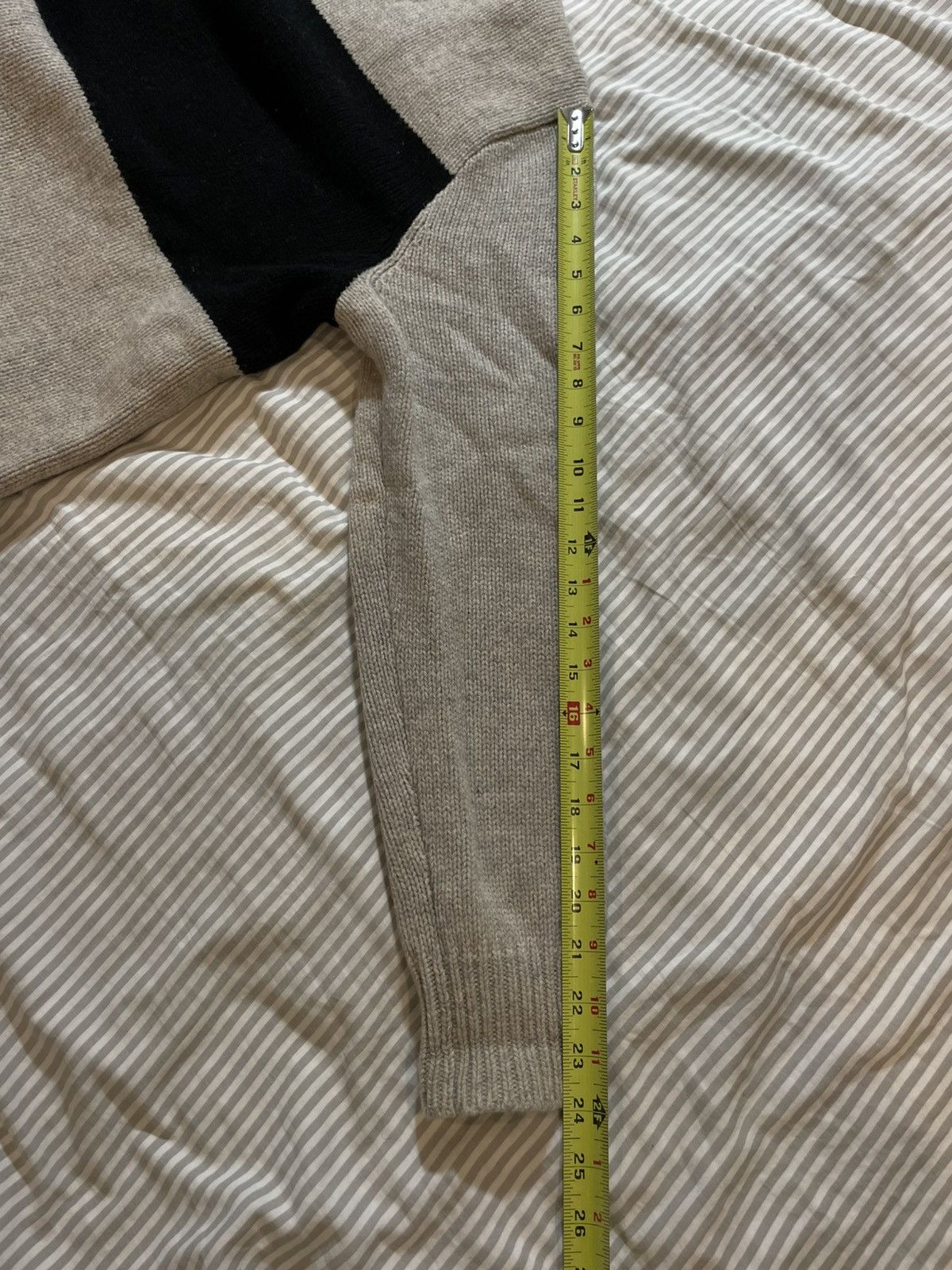 J.Crew J.Crew Rollneck Sweater with Chest Stripe in Heather Taupe Size US S / EU 44-46 / 1 - 9 Thumbnail